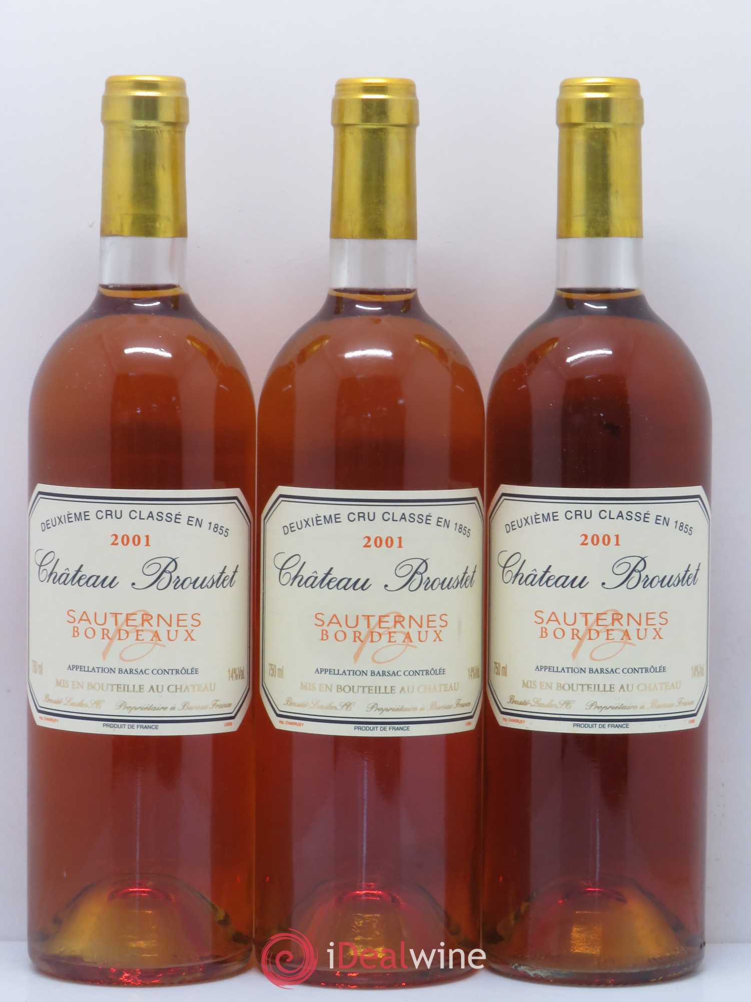 Château Broustet 2ème Grand Cru Classé 2001 - Lotto di 6 bottiglie - 1
