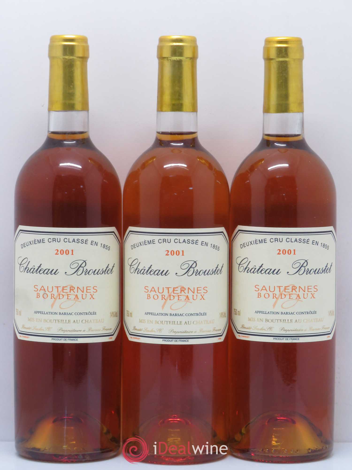 Château Broustet 2ème Grand Cru Classé 2001 - Lotto di 6 bottiglie - 2