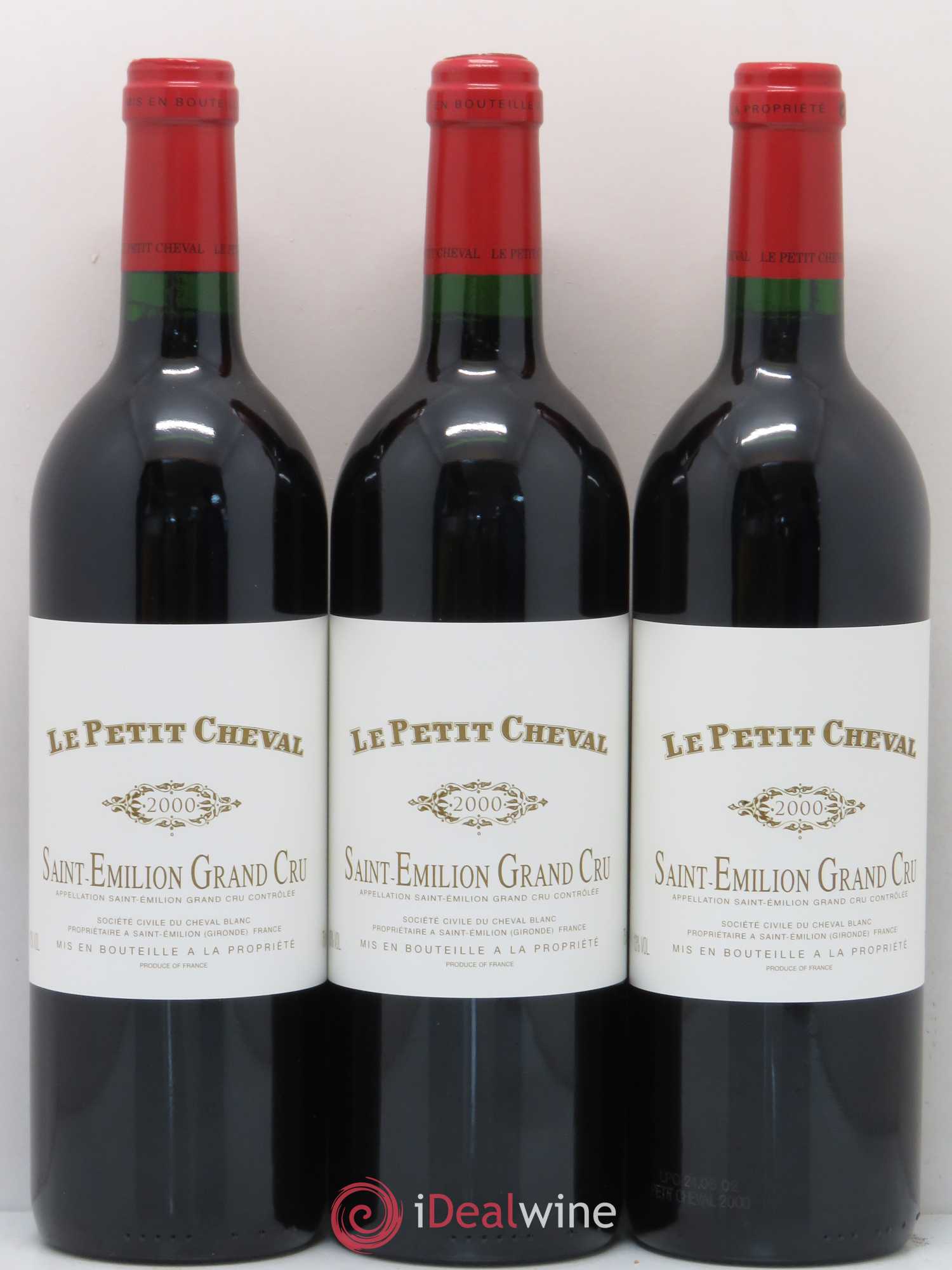 Le Petit Cheval Second Vin 2000 - Lot de 3 bouteilles - 0