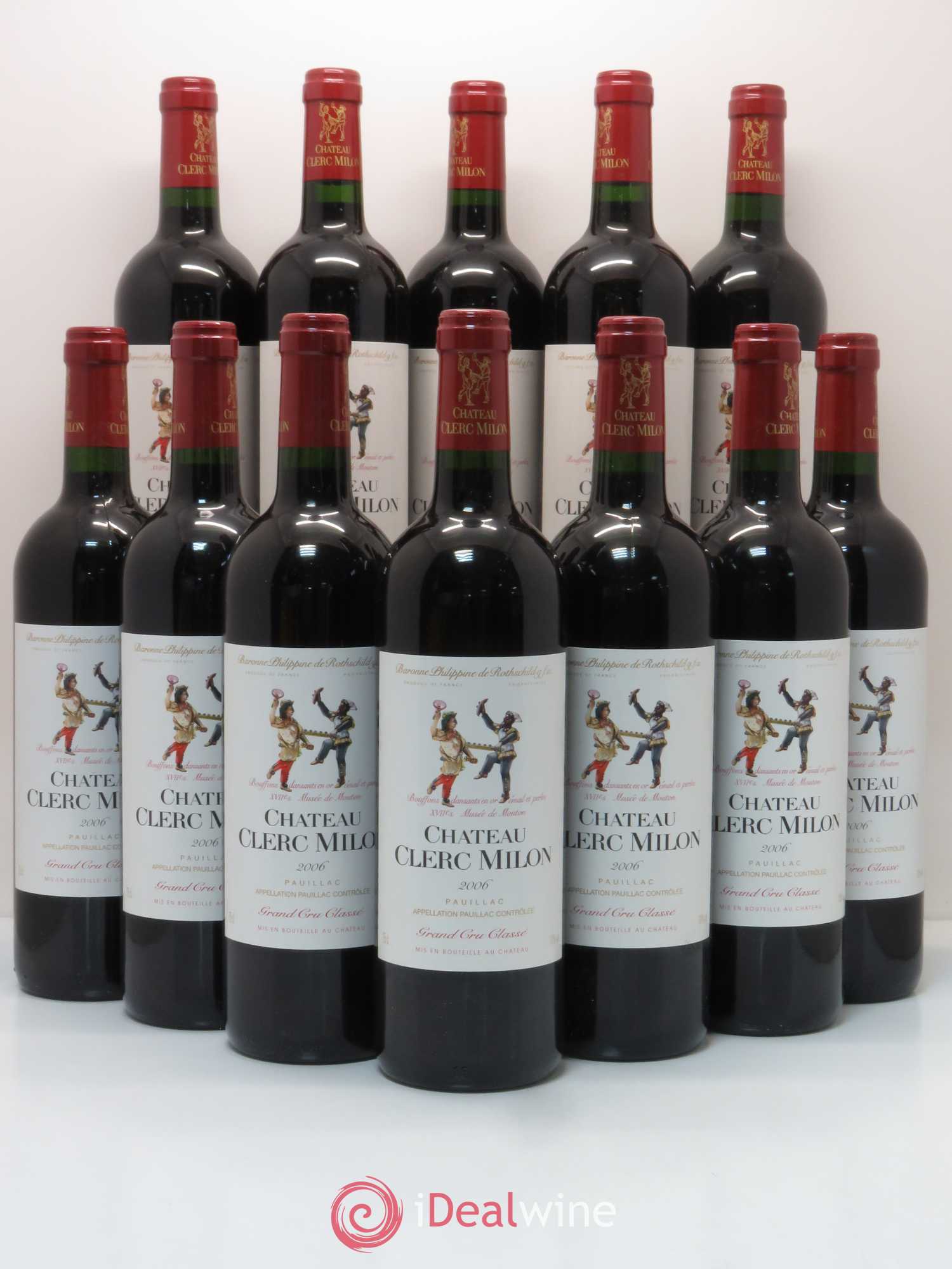 Château Clerc Milon 5ème Grand Cru Classé 2006 - Lot de 12 bouteilles - 0