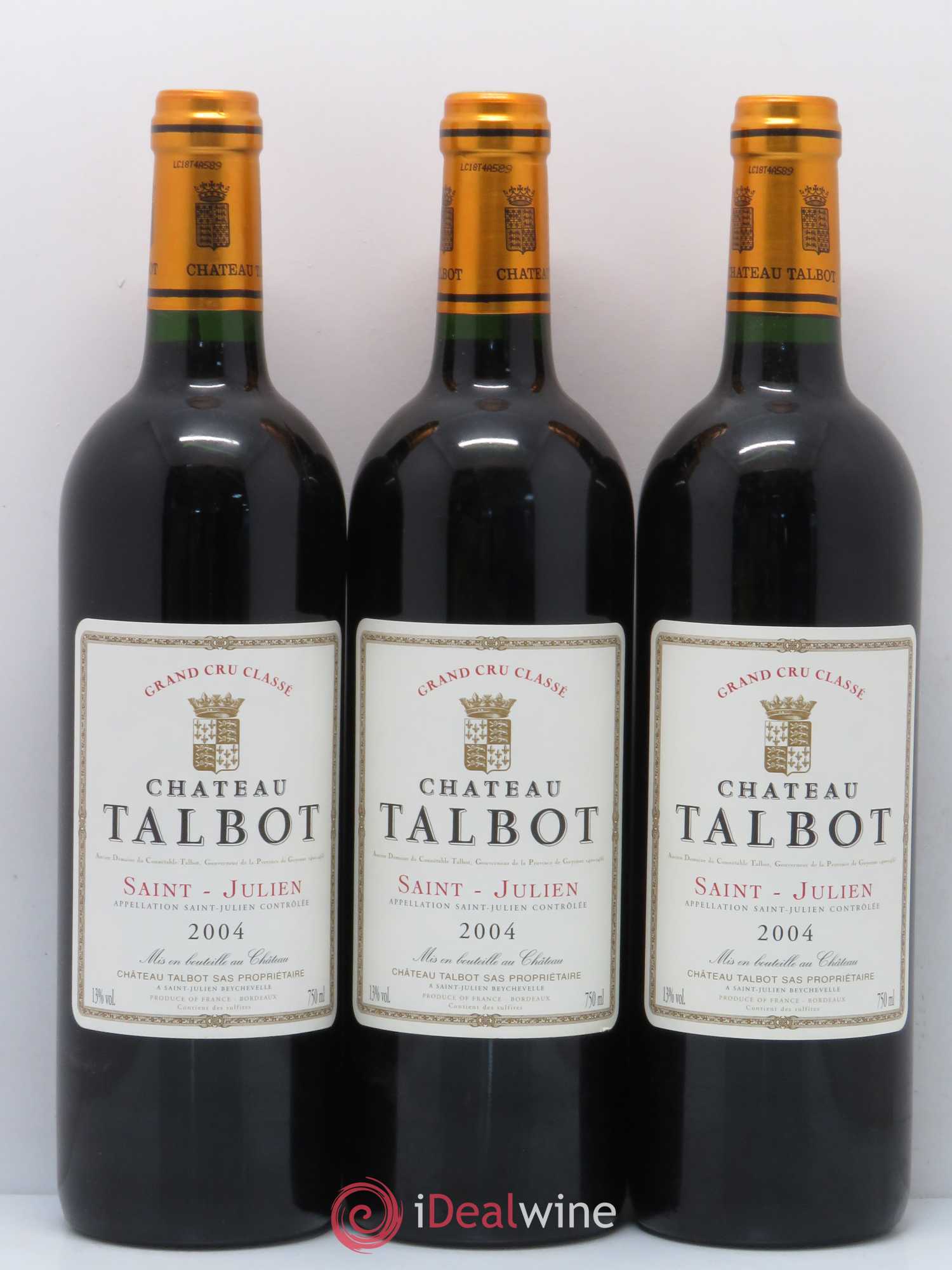 Château Talbot 4ème Grand Cru Classé 2004 - Lot de 12 bouteilles - 3