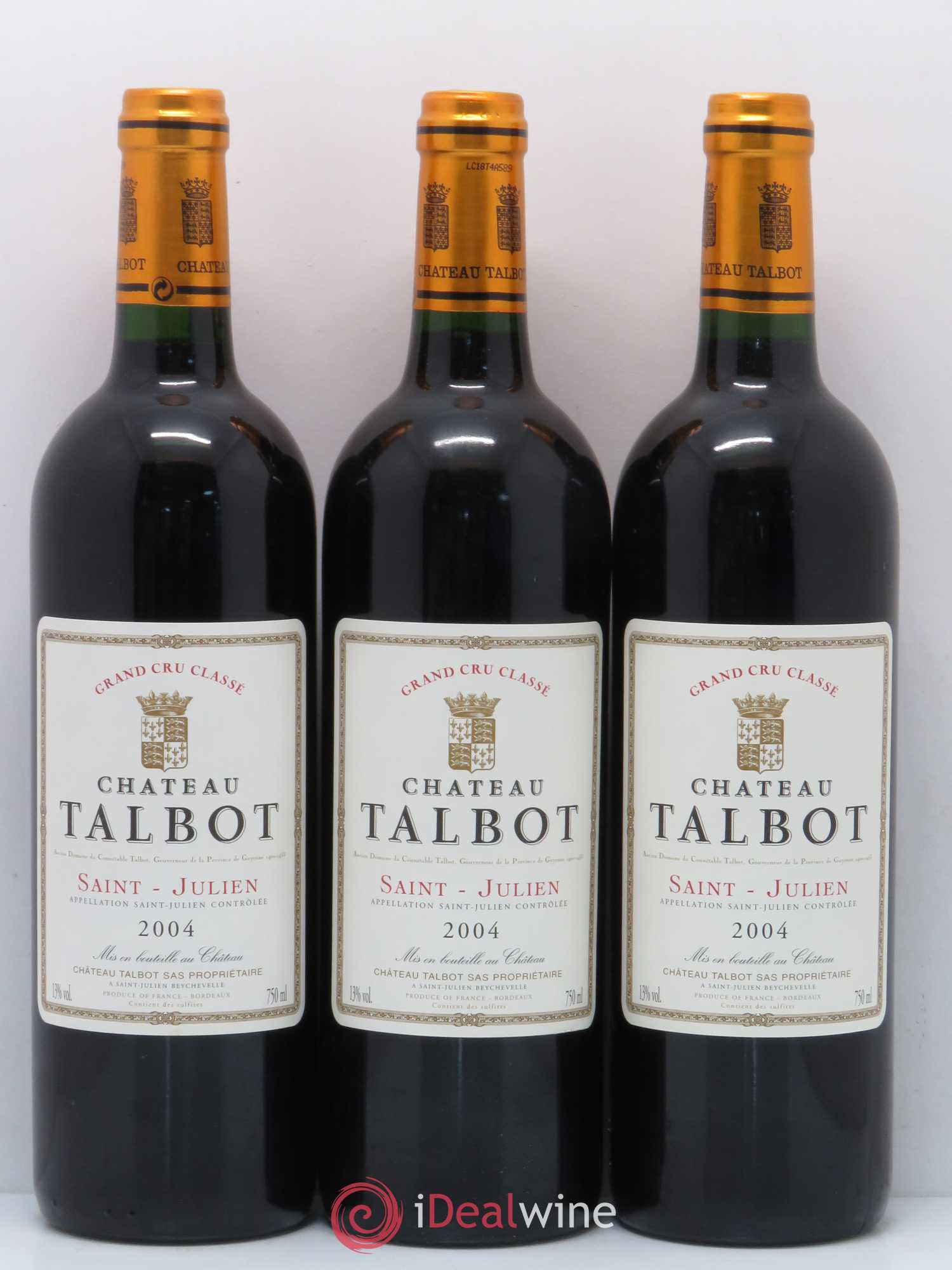 Château Talbot 4ème Grand Cru Classé 2004 - Lot de 12 bouteilles - 4