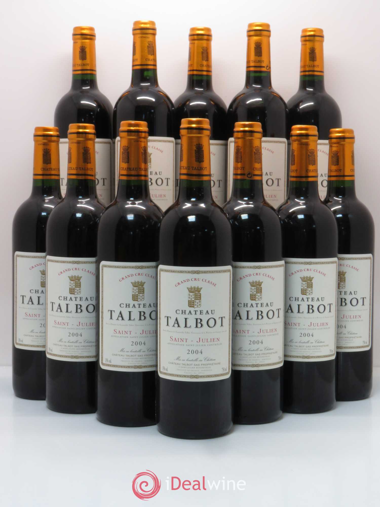 Château Talbot 4ème Grand Cru Classé 2004 - Lot de 12 bouteilles - 0