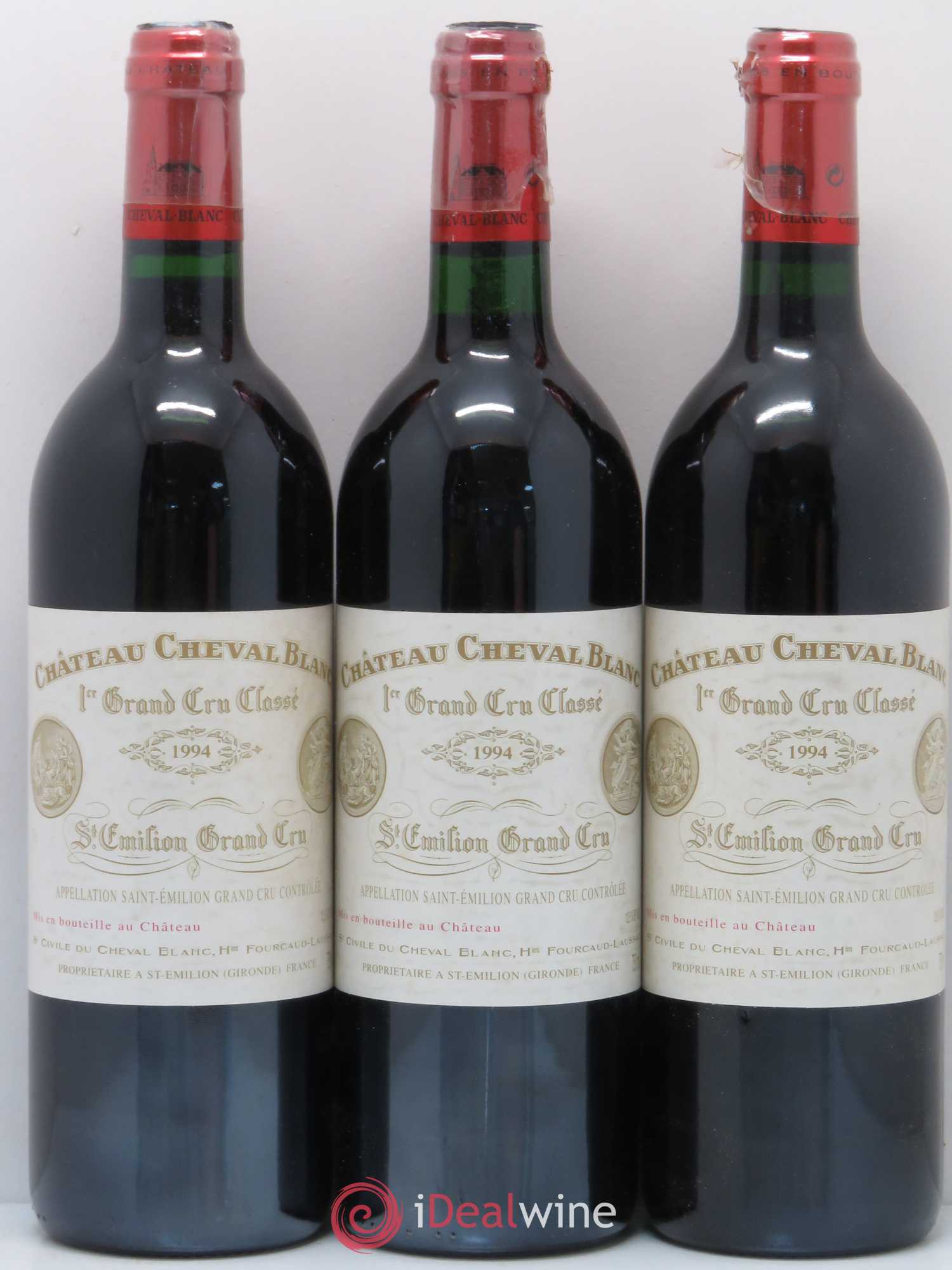 Château Cheval Blanc 1er Grand Cru Classé A 1994 - Lot de 3 bouteilles - 0