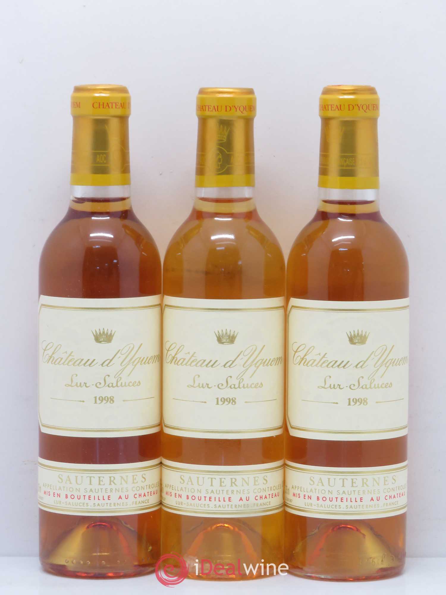 Château d' Yquem 1er Cru Classé Supérieur 1998 - Posten von 6 Demi-Flaschen - 2