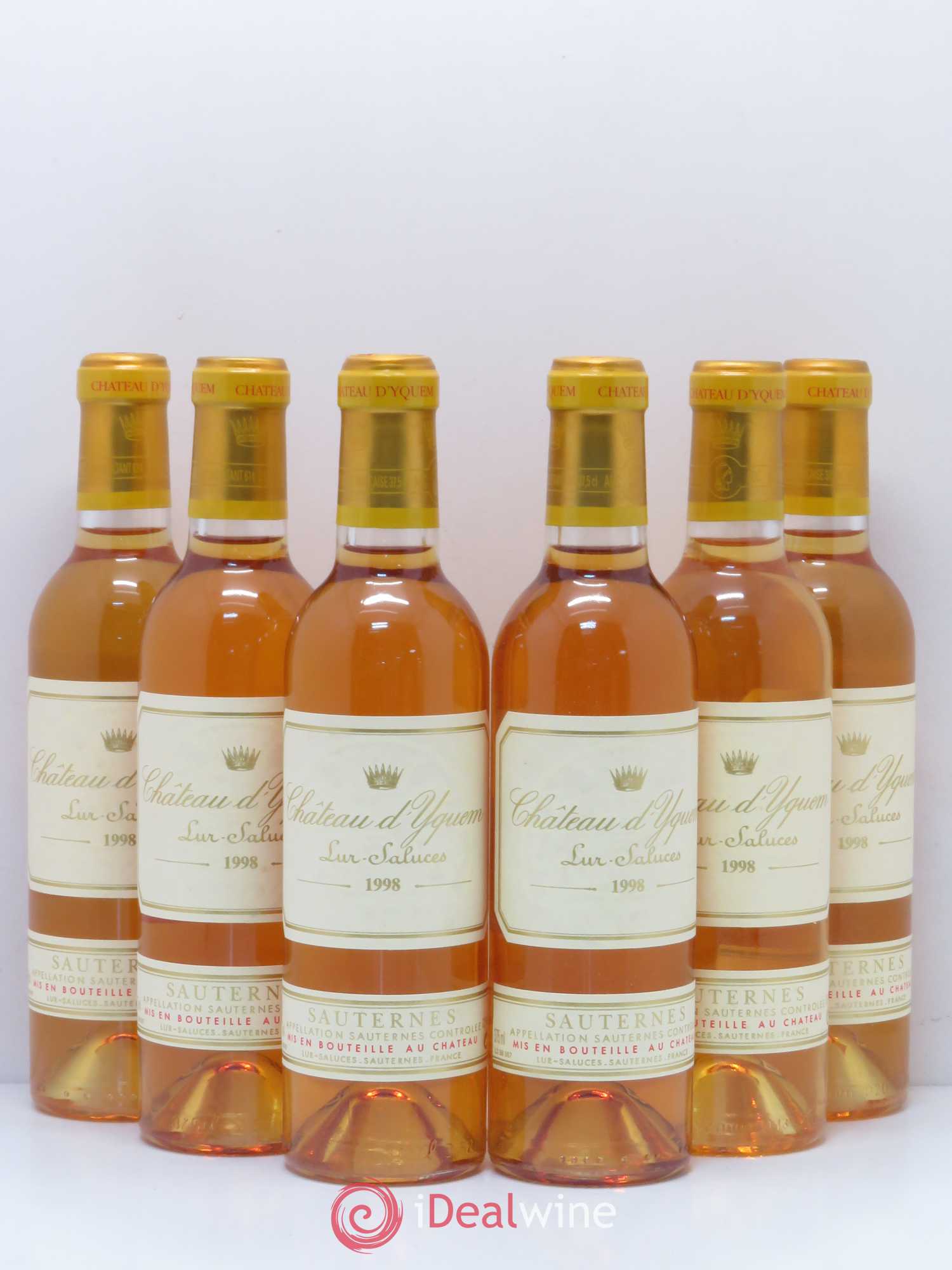 Château d' Yquem 1er Cru Classé Supérieur 1998 - Posten von 6 Demi-Flaschen - 0