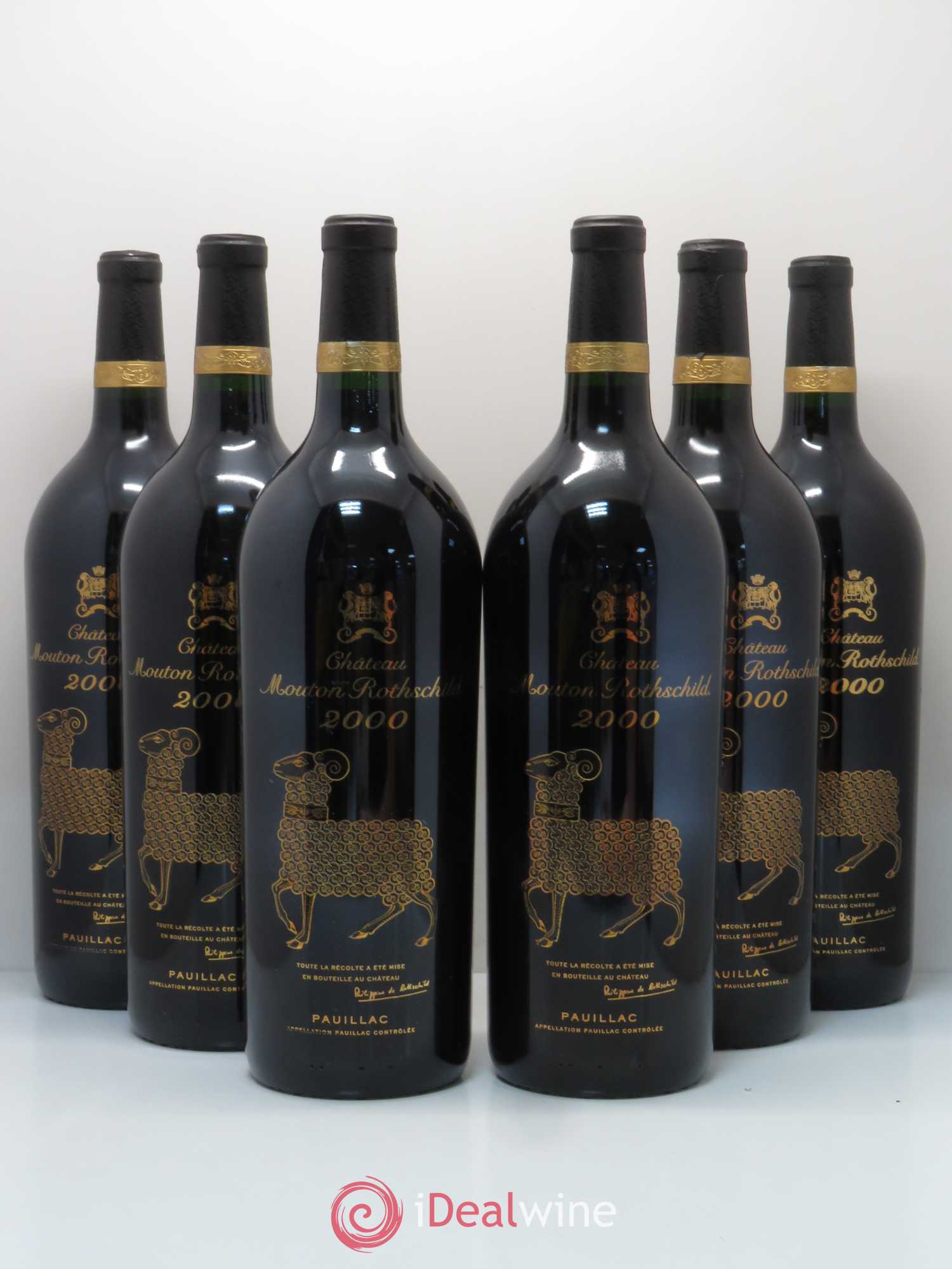 Château Mouton Rothschild 1er Grand Cru Classé 2000 - Lot de 6 magnums - 0