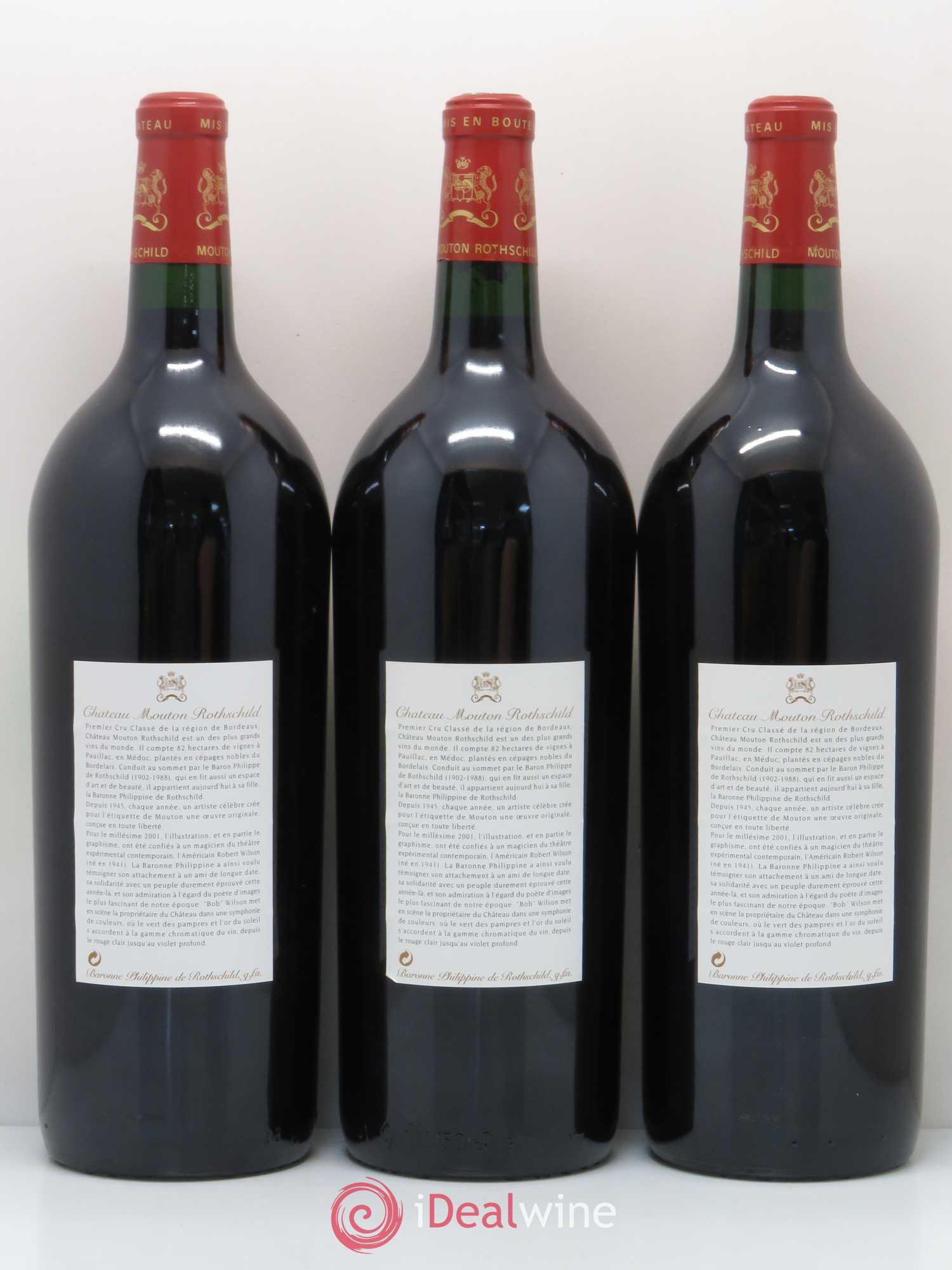 Château Mouton Rothschild 1er Grand Cru Classé 2001 - Lot de 6 magnums - 4