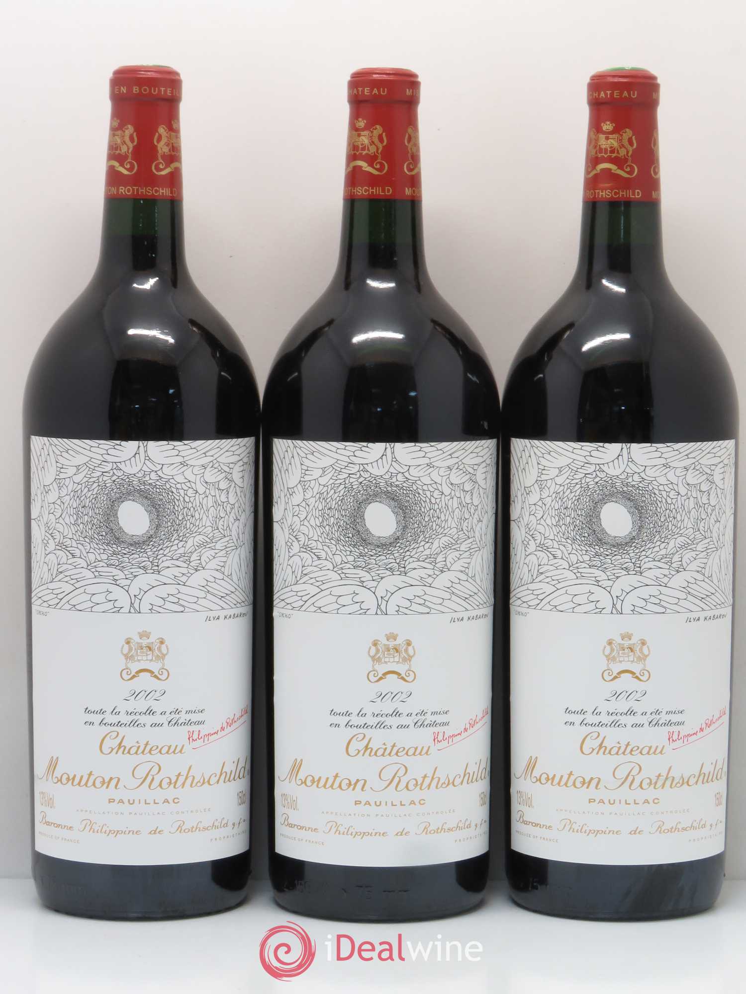 Château Mouton Rothschild 1er Grand Cru Classé 2002 - Lot de 6 magnums - 3