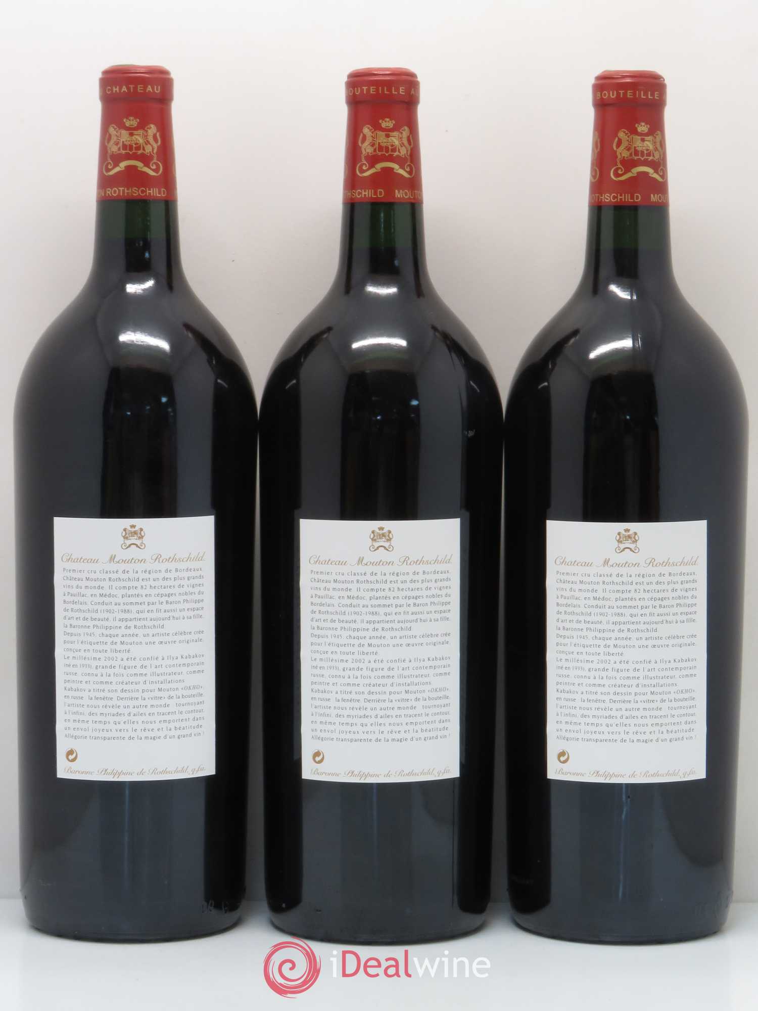 Château Mouton Rothschild 1er Grand Cru Classé 2002 - Lot de 6 magnums - 4