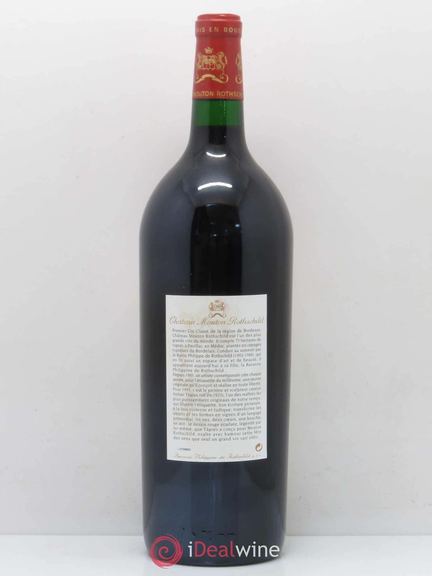 Château Mouton Rothschild 1er Grand Cru Classé 1995 - Lot de 1 magnum - 1