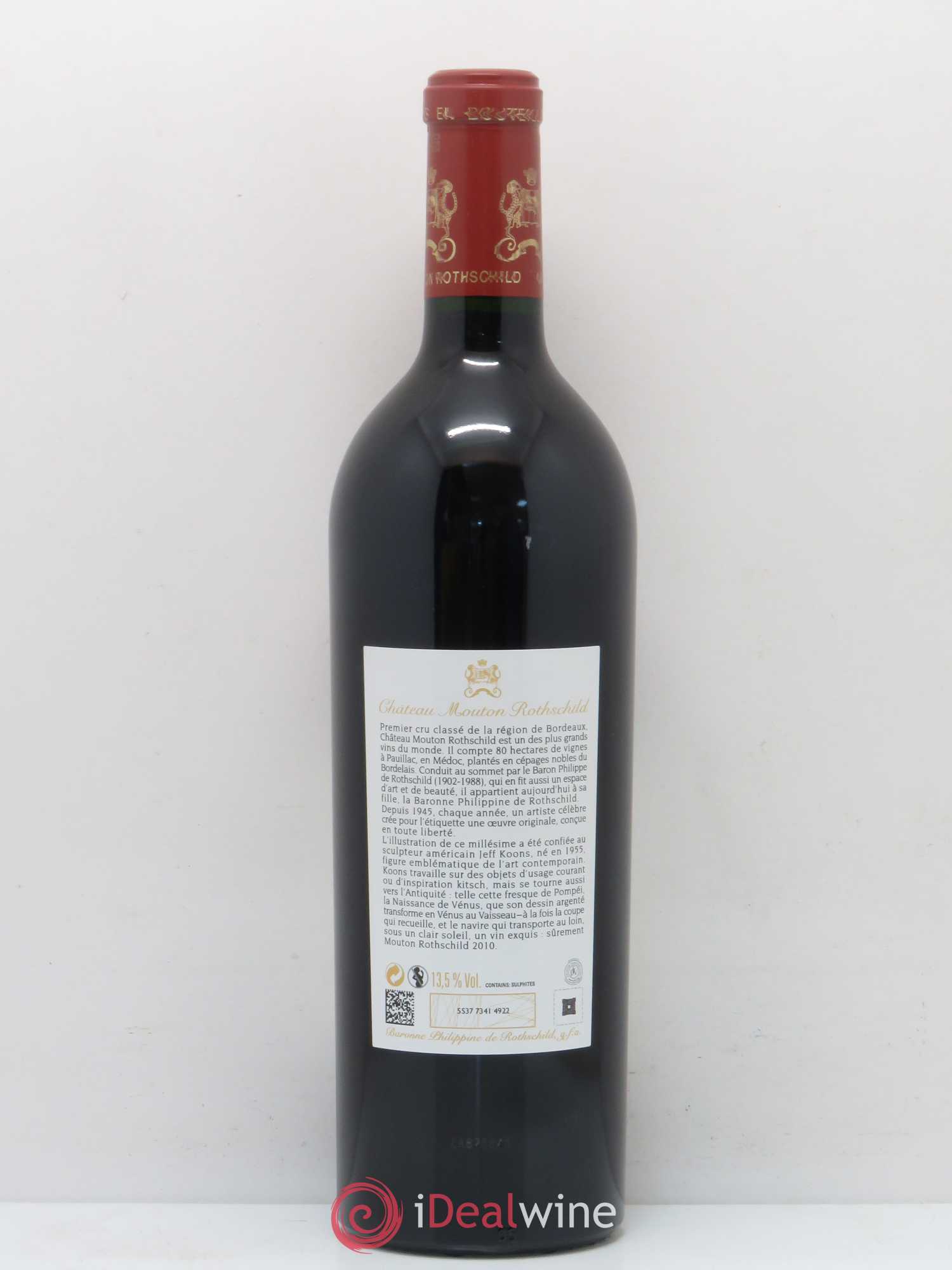 Château Mouton Rothschild 1er Grand Cru Classé 2010 - Lot de 1 bouteille - 1