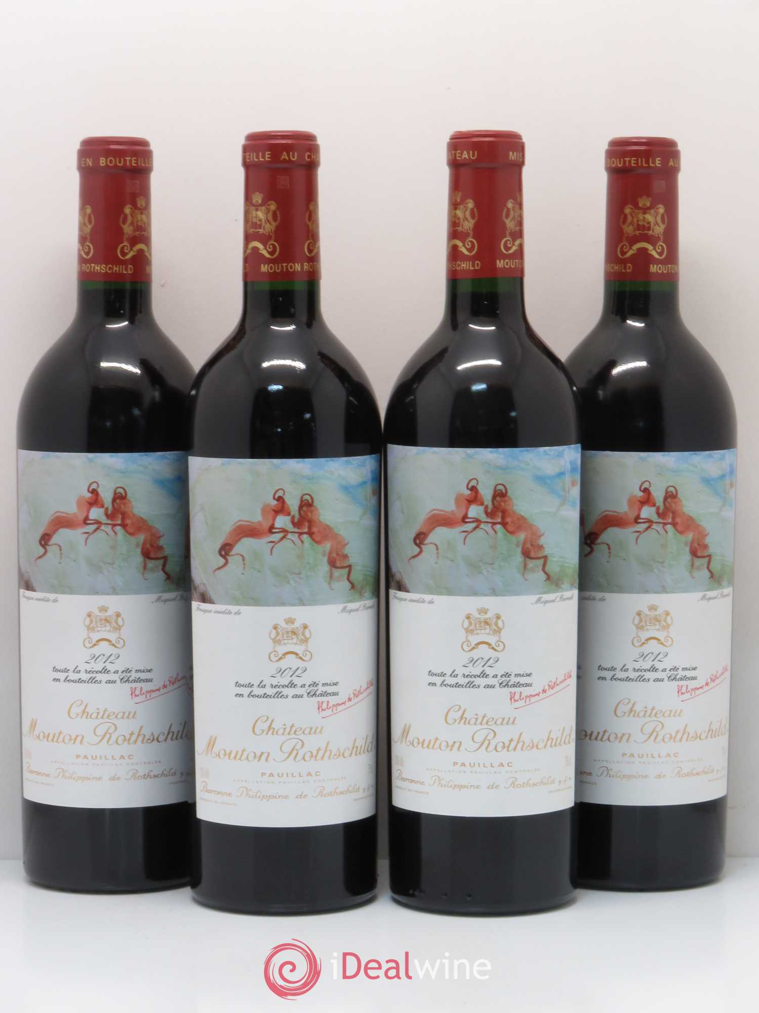 Château Mouton Rothschild 1er Grand Cru Classé 2012 - Lot de 4 bouteilles - 0