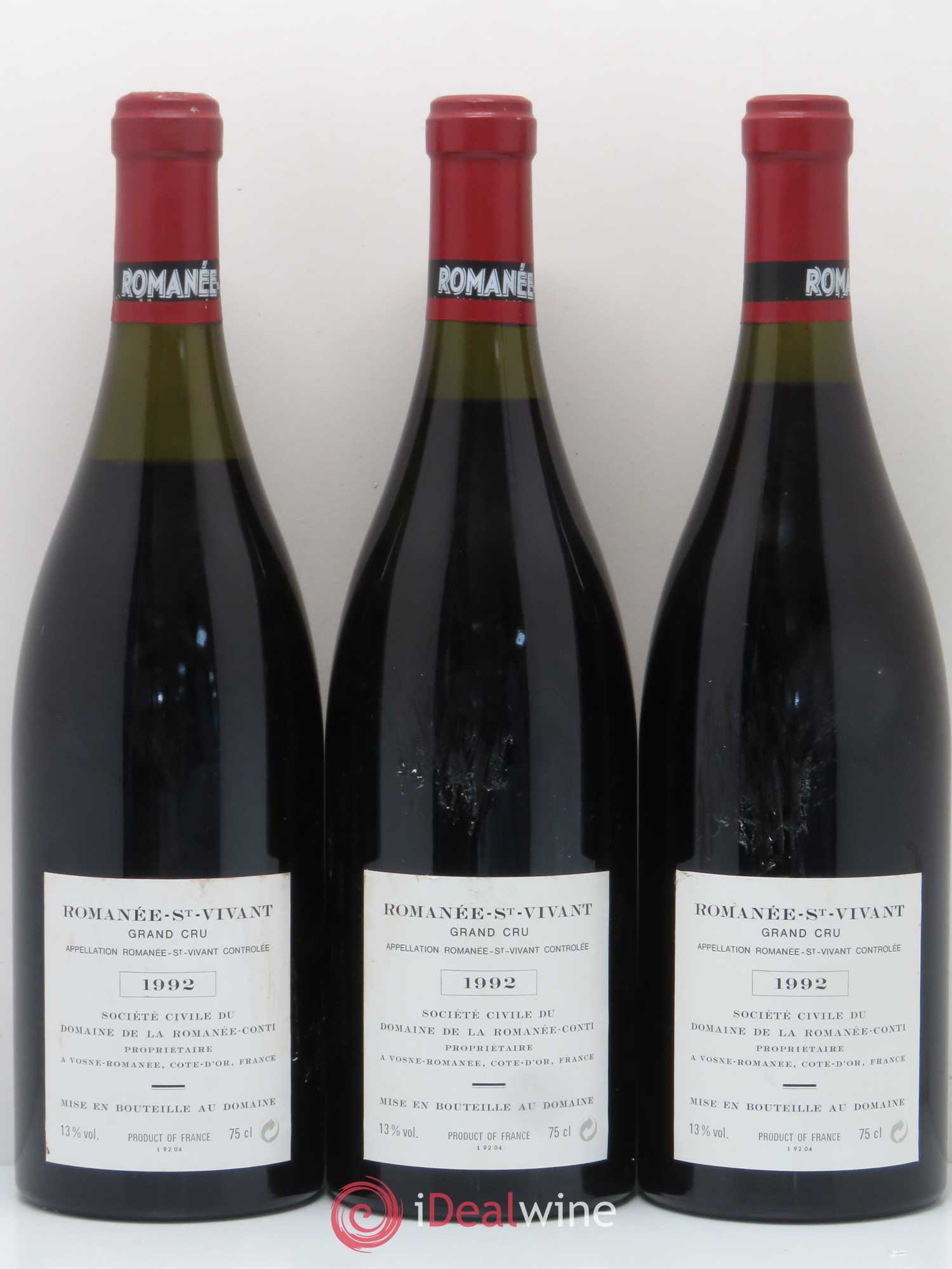 Romanée-Saint-Vivant Grand Cru Domaine de la Romanée-Conti 1992 - Lot de 3 bouteilles - 1