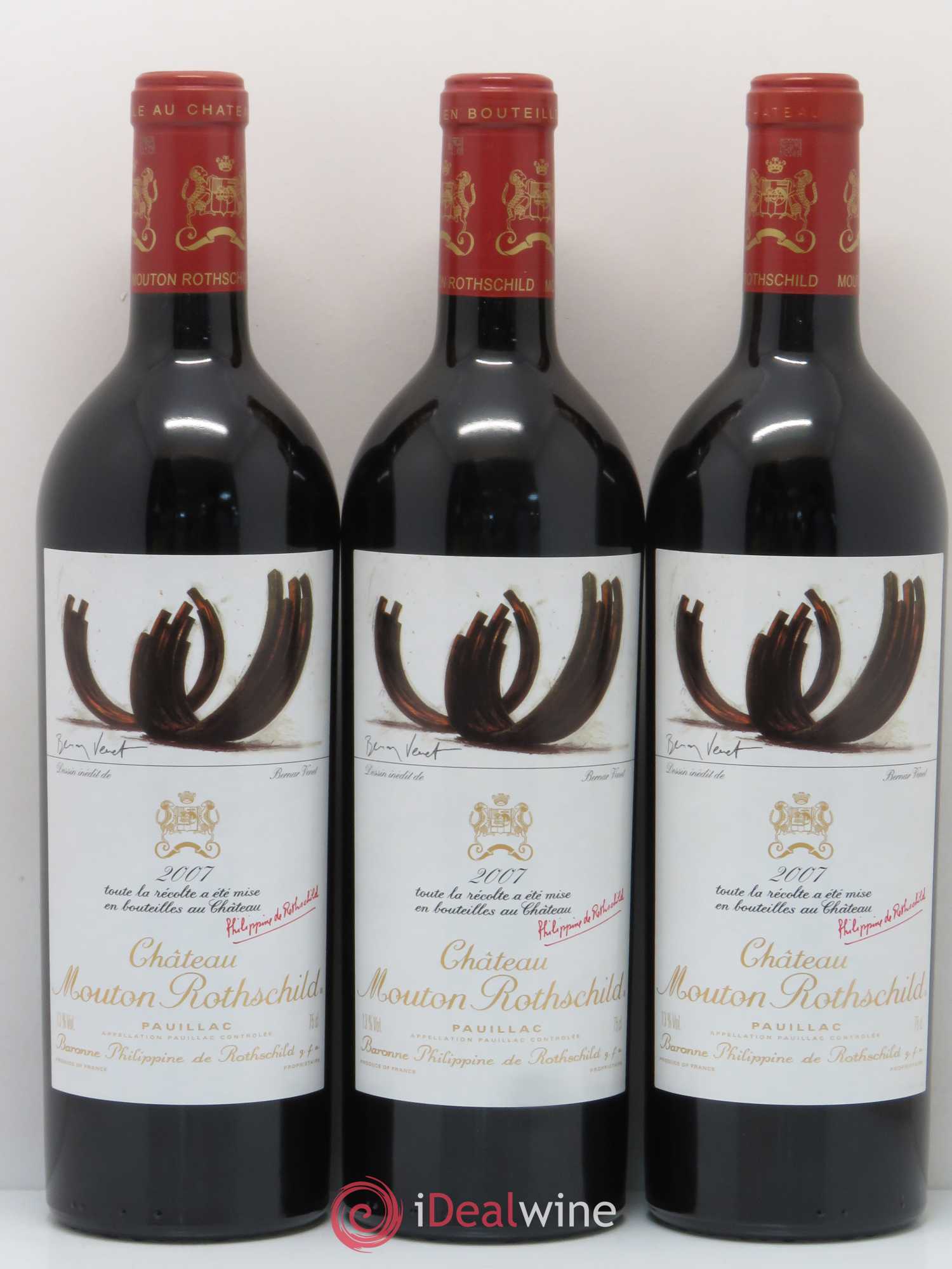Château Mouton Rothschild 1er Grand Cru Classé 2007 - Lot de 6 bouteilles - 1
