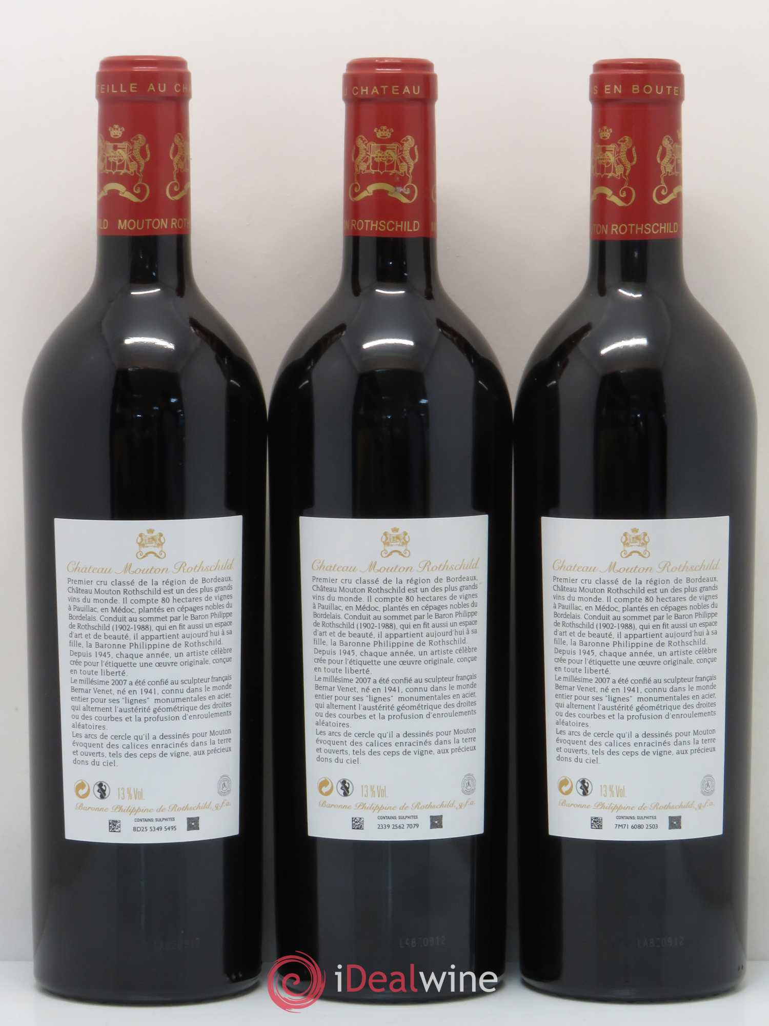 Château Mouton Rothschild 1er Grand Cru Classé 2007 - Lot de 6 bouteilles - 4