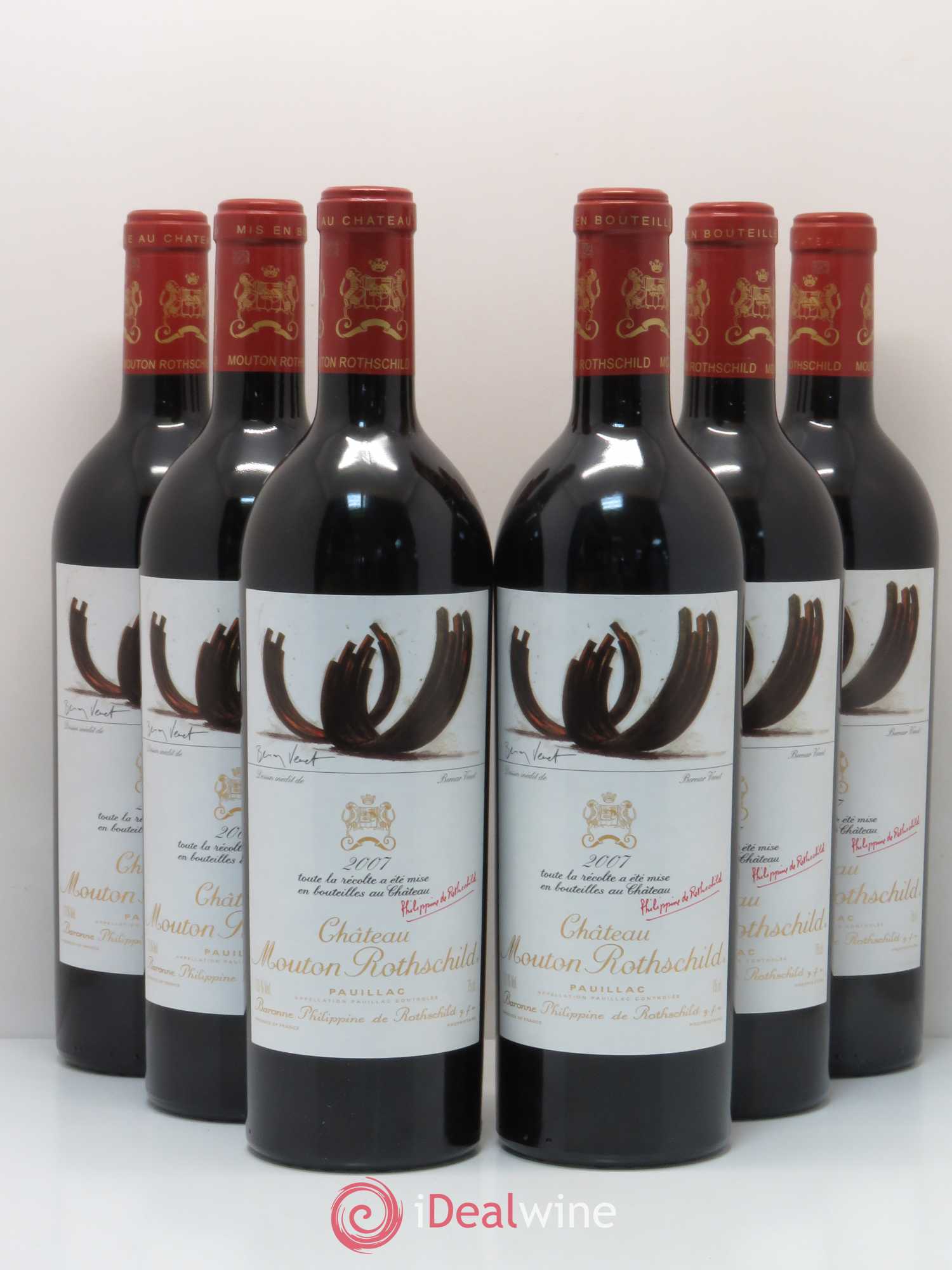 Château Mouton Rothschild 1er Grand Cru Classé 2007 - Lot de 6 bouteilles - 0
