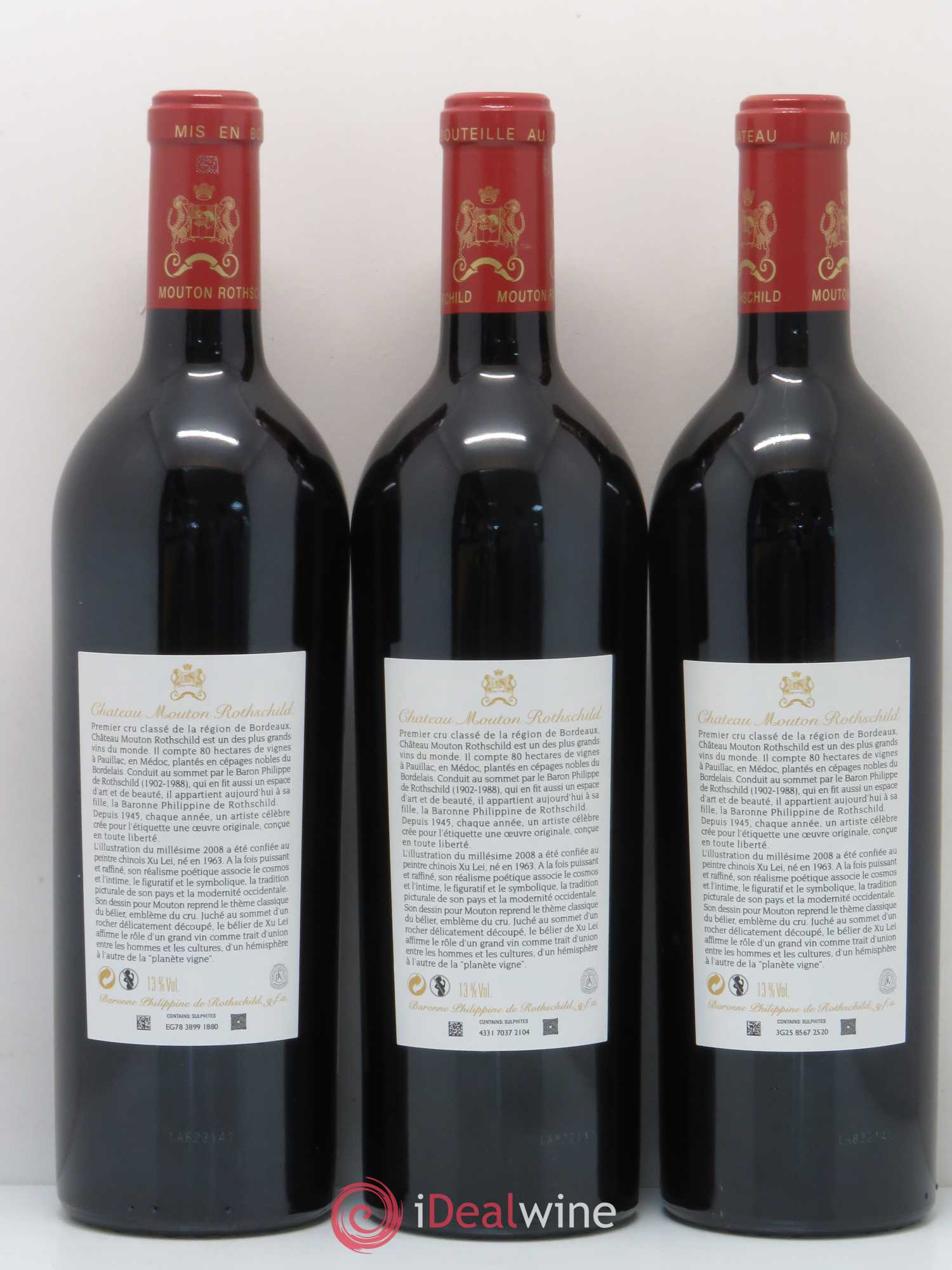 Château Mouton Rothschild 1er Grand Cru Classé 2008 - Lot de 6 bouteilles - 2