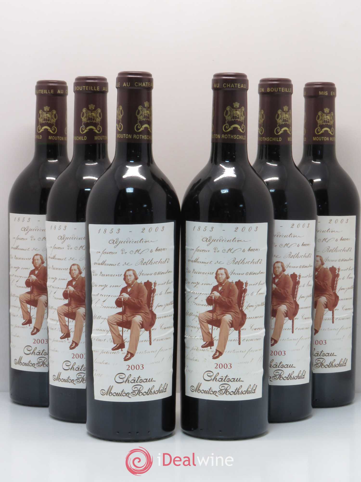 Château Mouton Rothschild 1er Grand Cru Classé 2003 - Lot de 6 bouteilles - 0