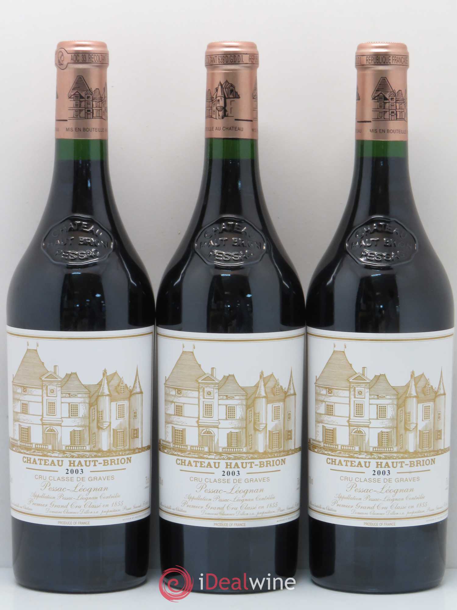 Château Haut Brion 1er Grand Cru Classé 2003 - Lot de 12 bouteilles - 1