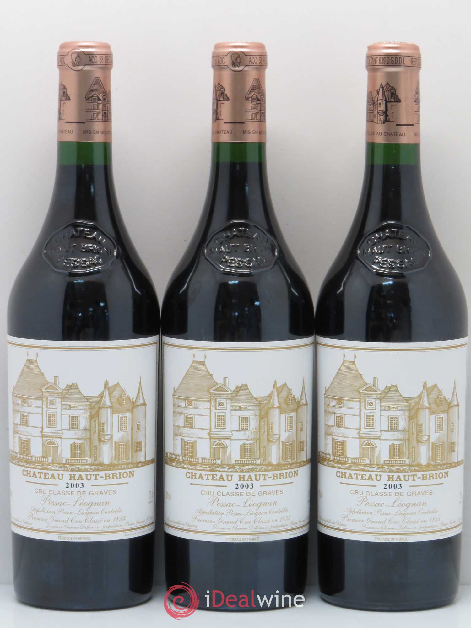 Château Haut Brion 1er Grand Cru Classé 2003 - Lot de 12 bouteilles - 2