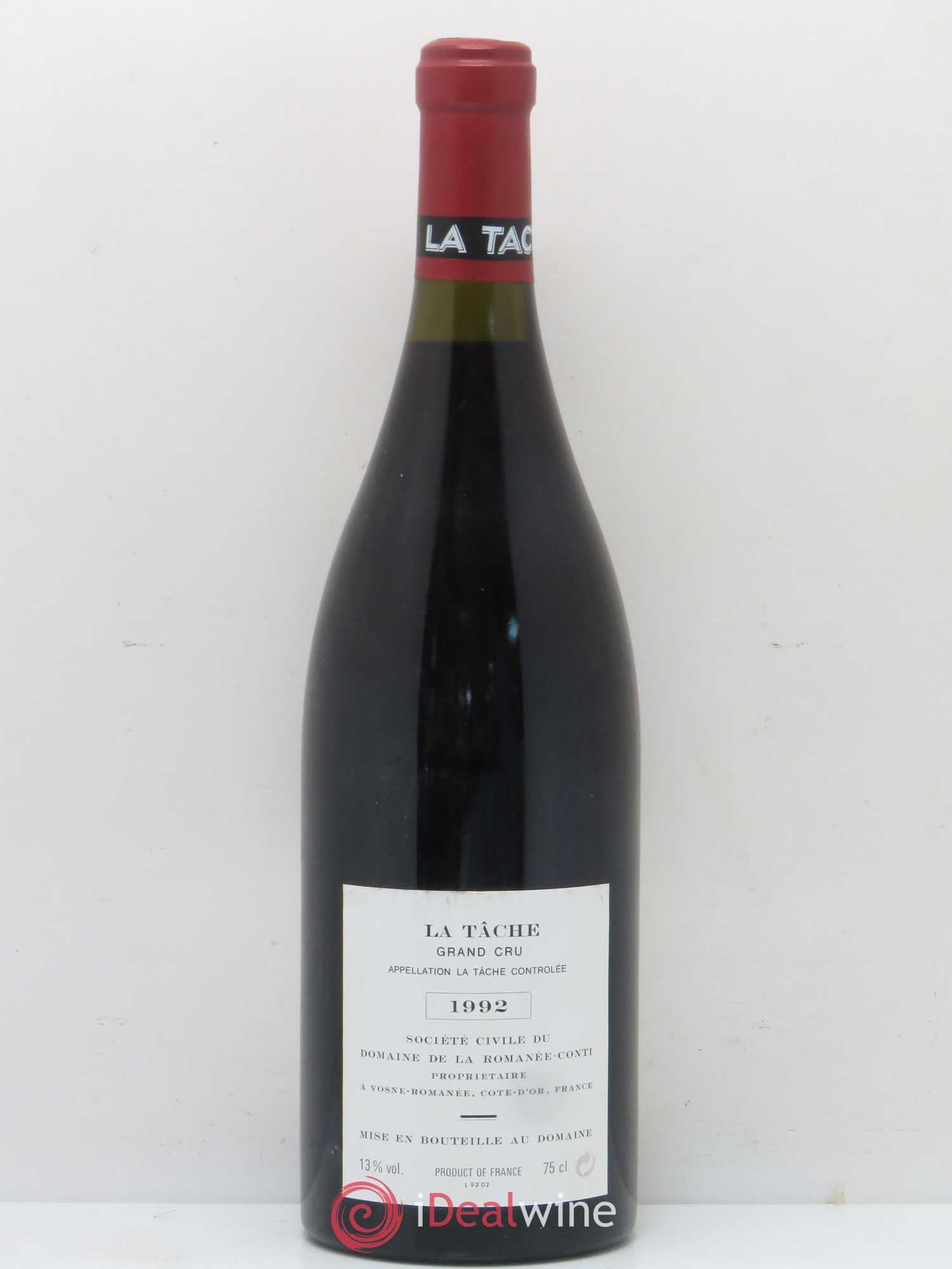 La Tâche Grand Cru Domaine de la Romanée-Conti 1992 - Lot de 1 bouteille - 1