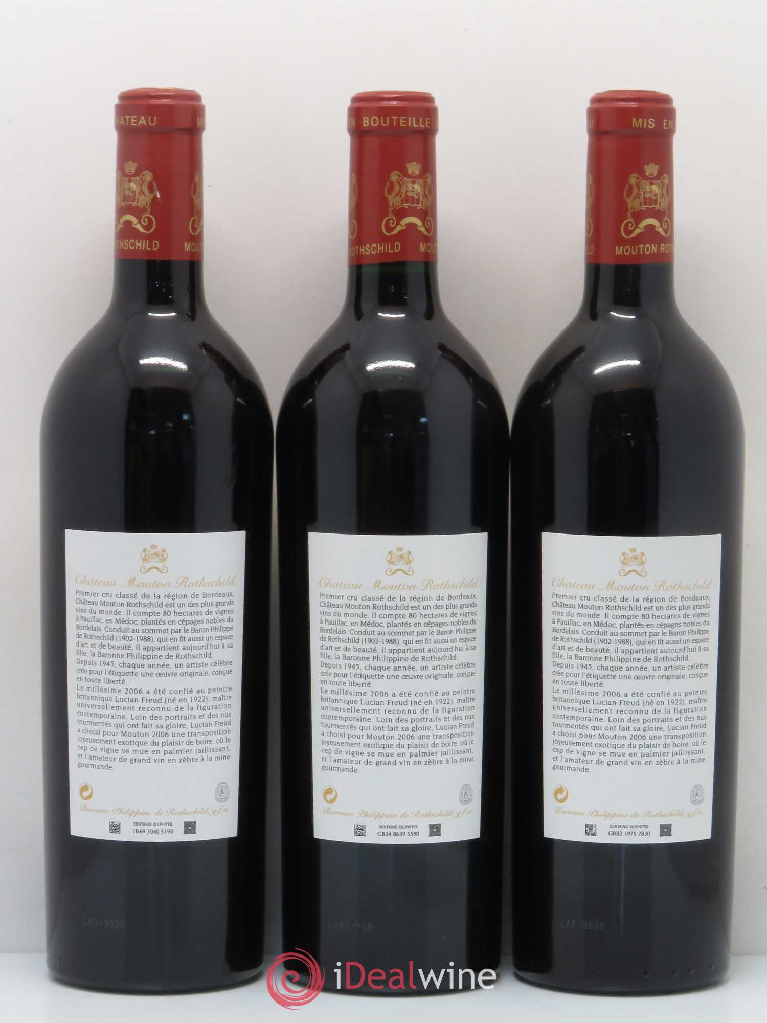 Château Mouton Rothschild 1er Grand Cru Classé 2006 - Lot de 12 bouteilles - 8