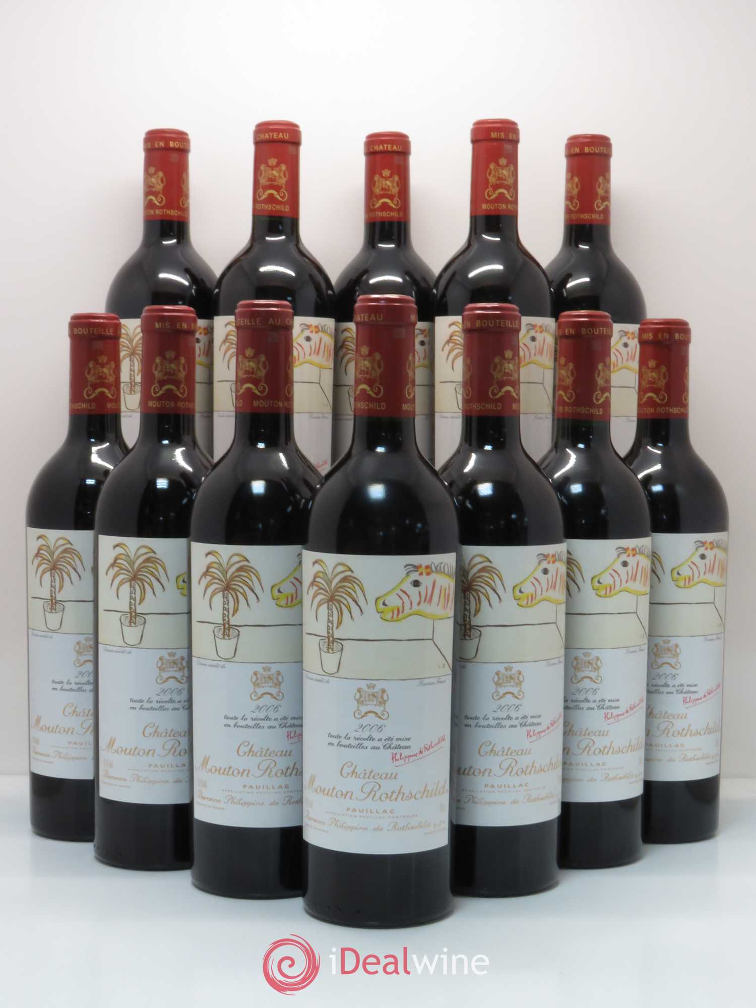 Château Mouton Rothschild 1er Grand Cru Classé 2006 - Lot de 12 bouteilles - 0