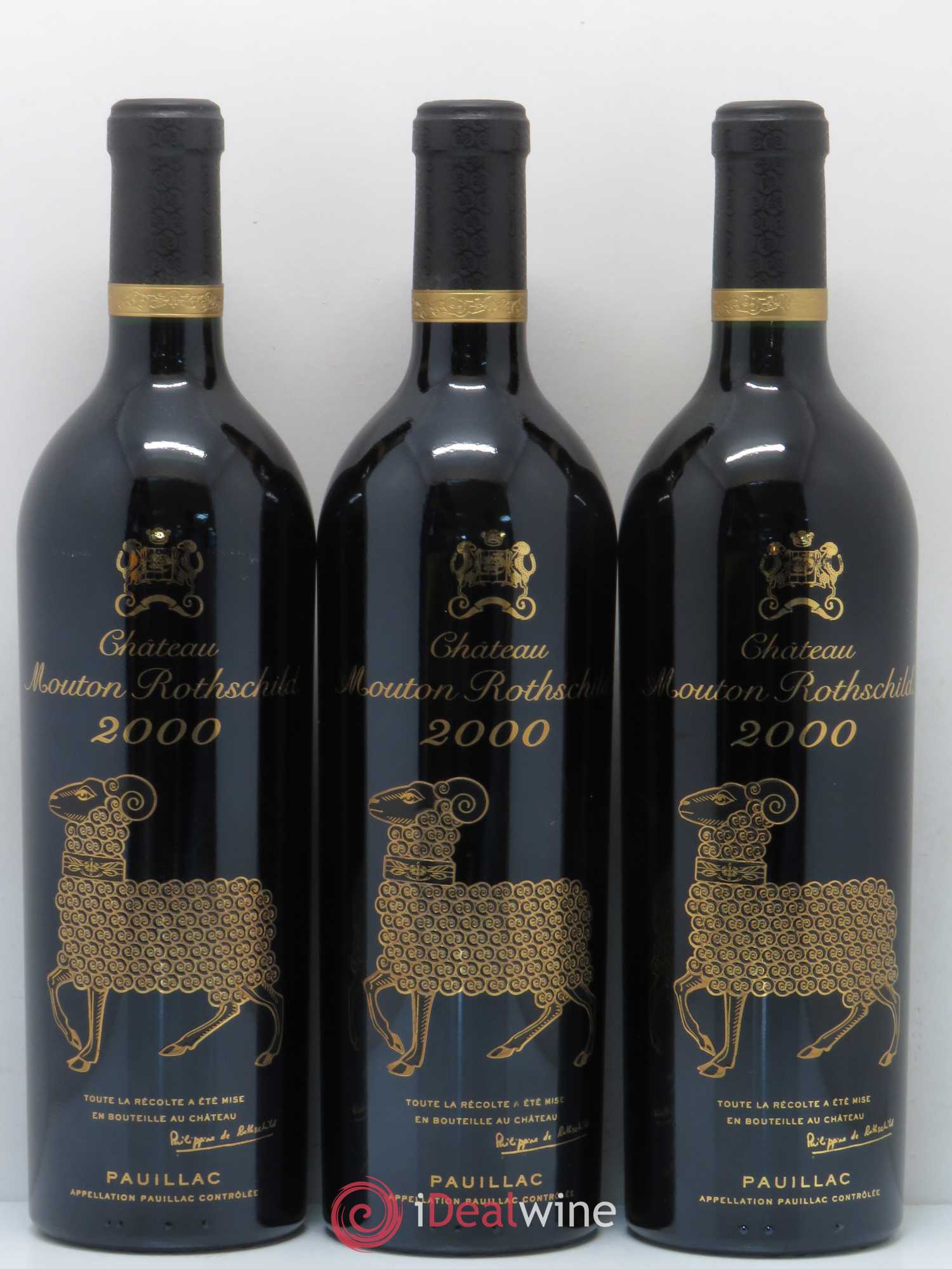 Château Mouton Rothschild 1er Grand Cru Classé 2000 - Lot de 12 bouteilles - 1