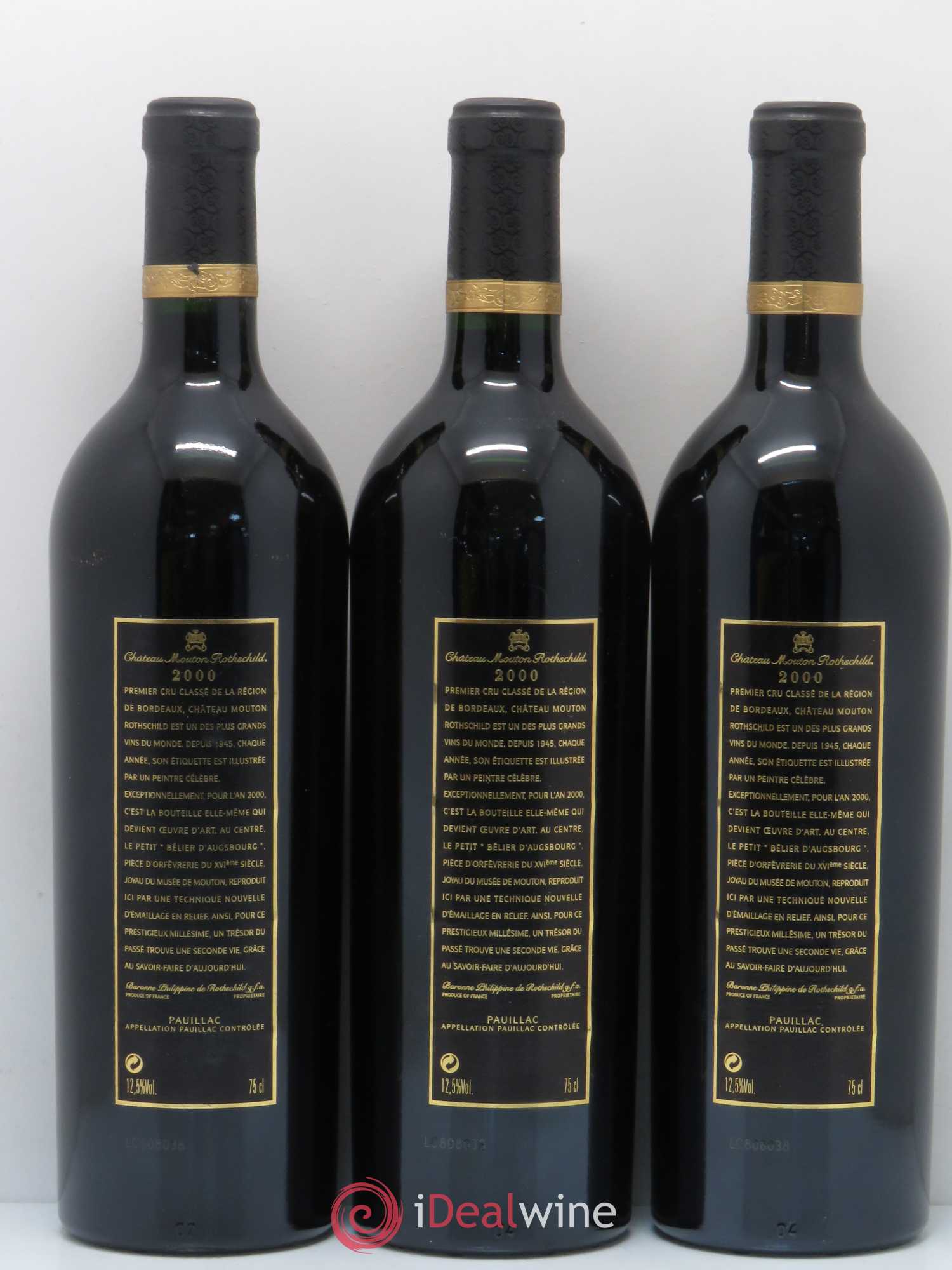 Château Mouton Rothschild 1er Grand Cru Classé 2000 - Lot de 12 bouteilles - 4