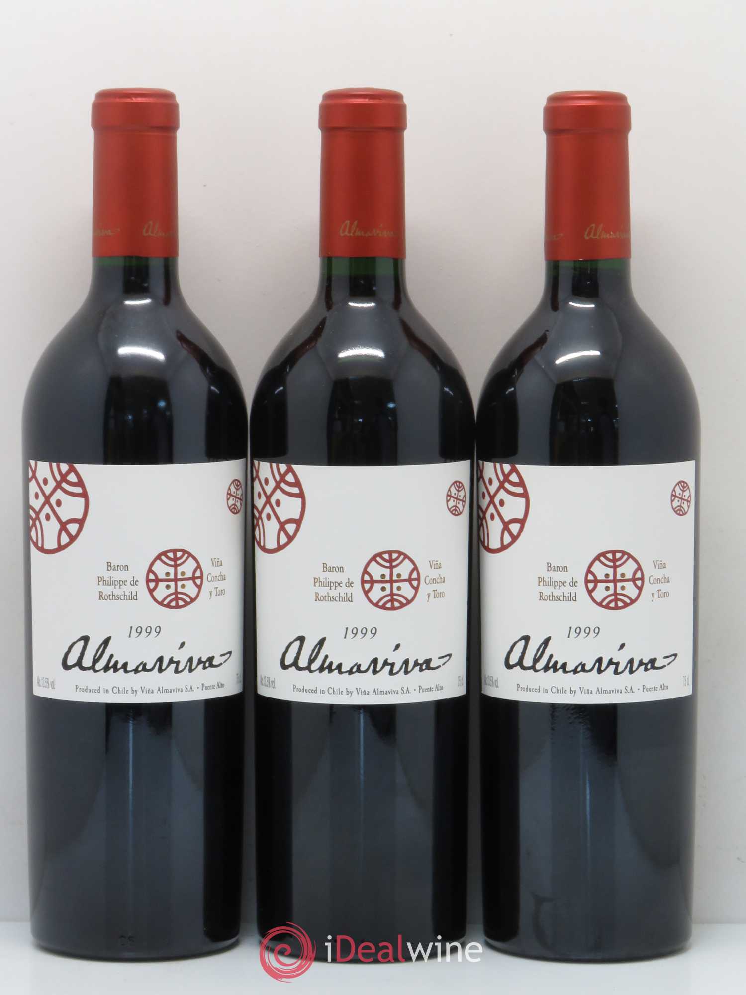 Chili Almaviva Baron P. de Rothschild Concha y Toro 1999 - Lot de 6 bouteilles - 1