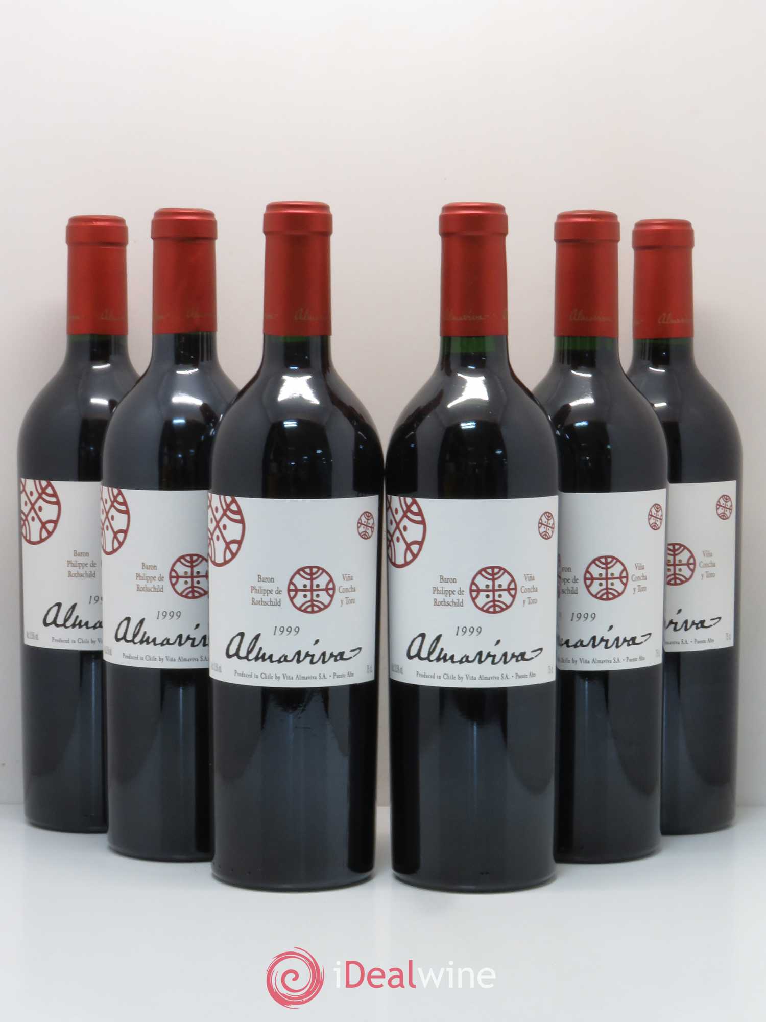 Chili Almaviva Baron P. de Rothschild Concha y Toro 1999 - Lot de 6 bouteilles - 0