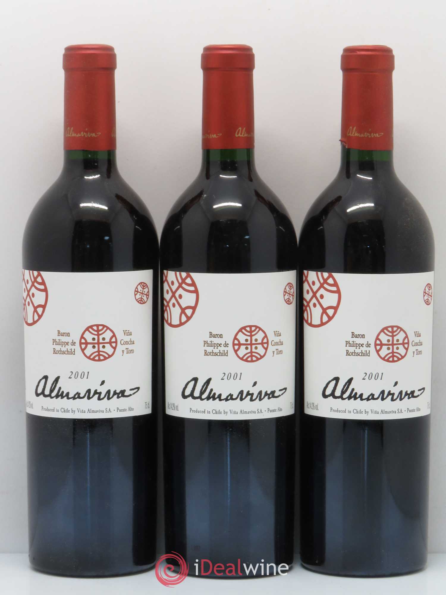 Chili Almaviva Baron P. de Rothschild Concha y Toro 2001 - Lot de 6 bouteilles - 2