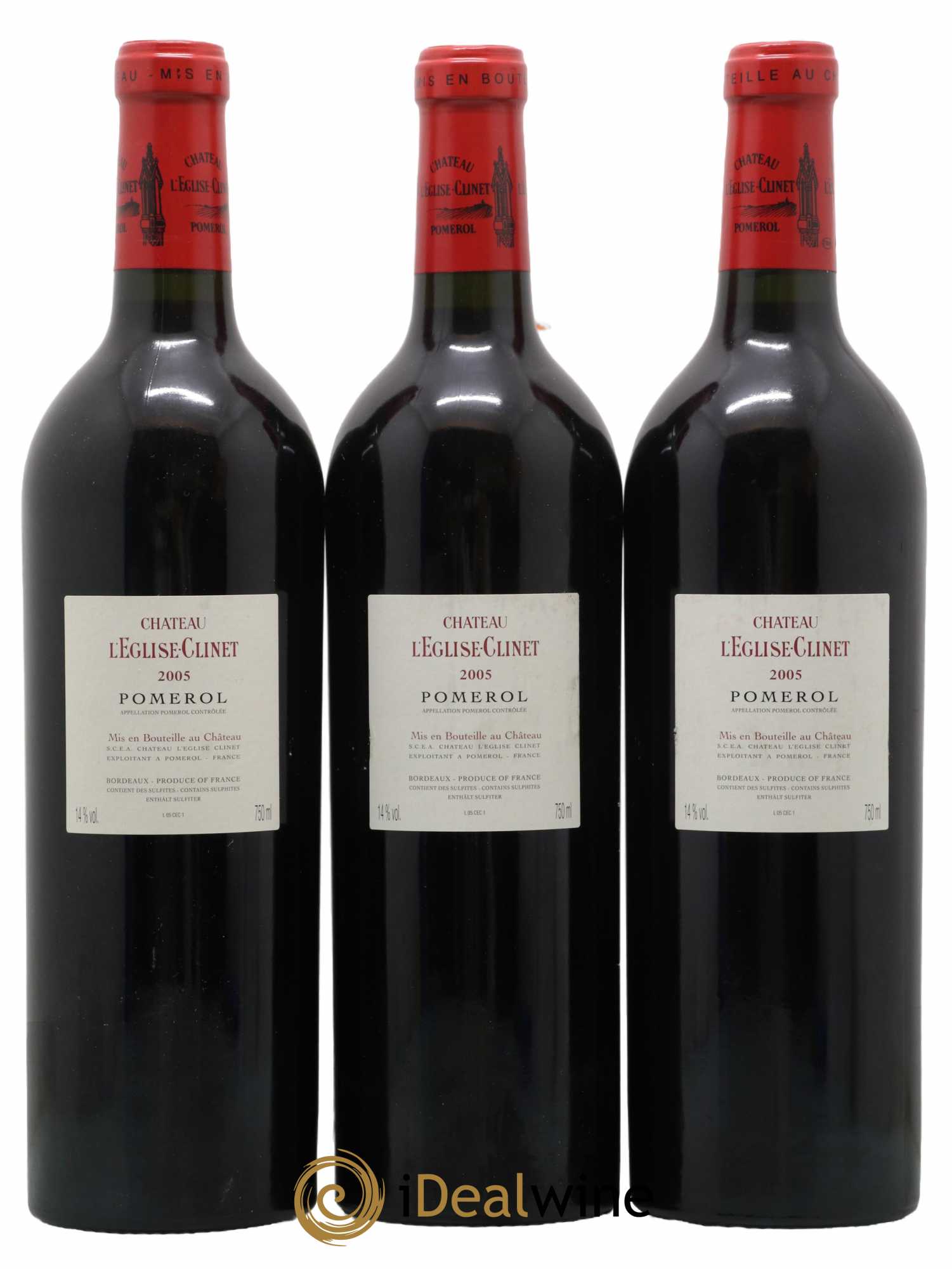 Château l' Église Clinet 2005 - Lot de 3 bouteilles - 1