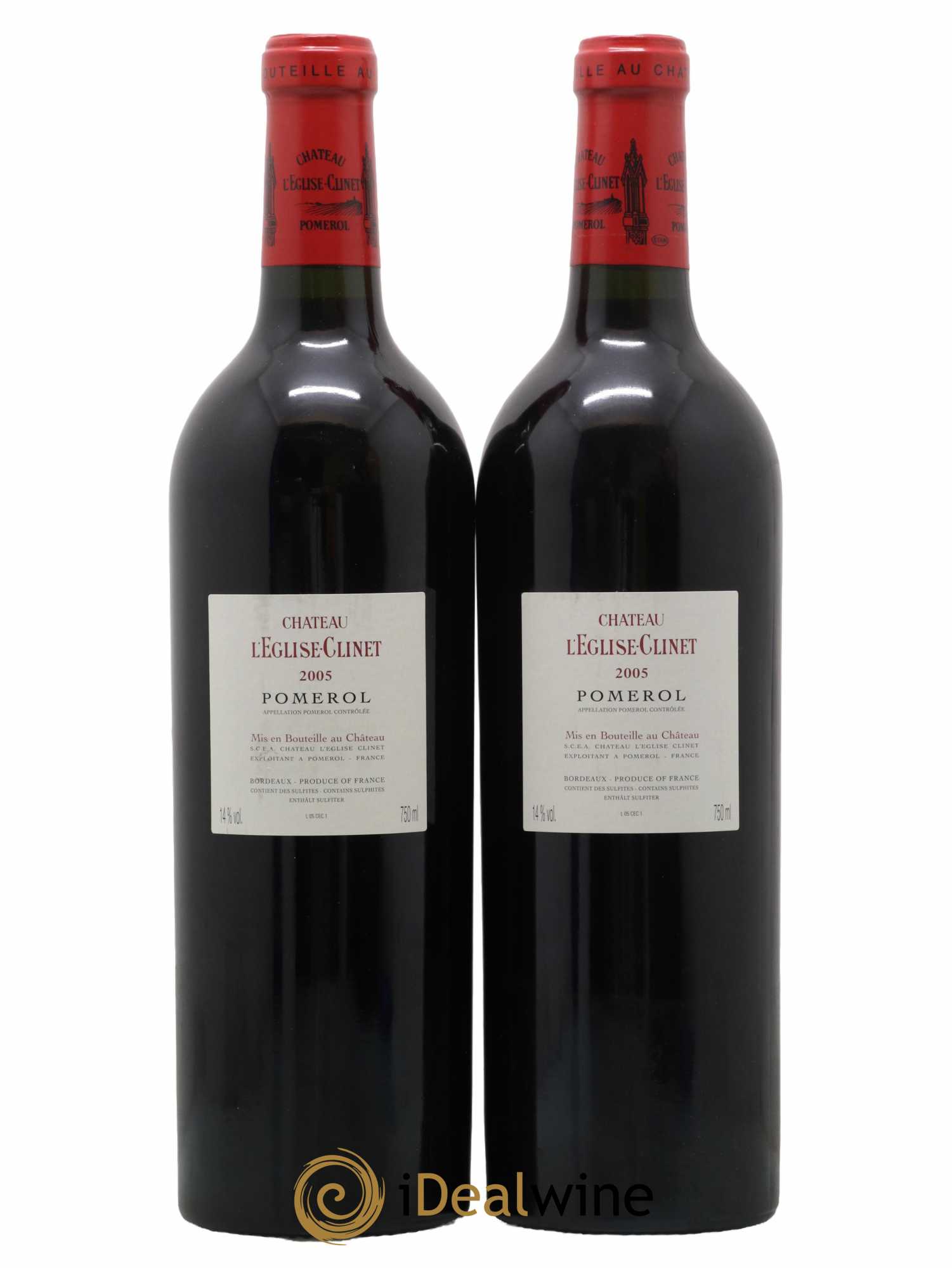 Château l' Église Clinet 2005 - Lot de 2 bouteilles - 1
