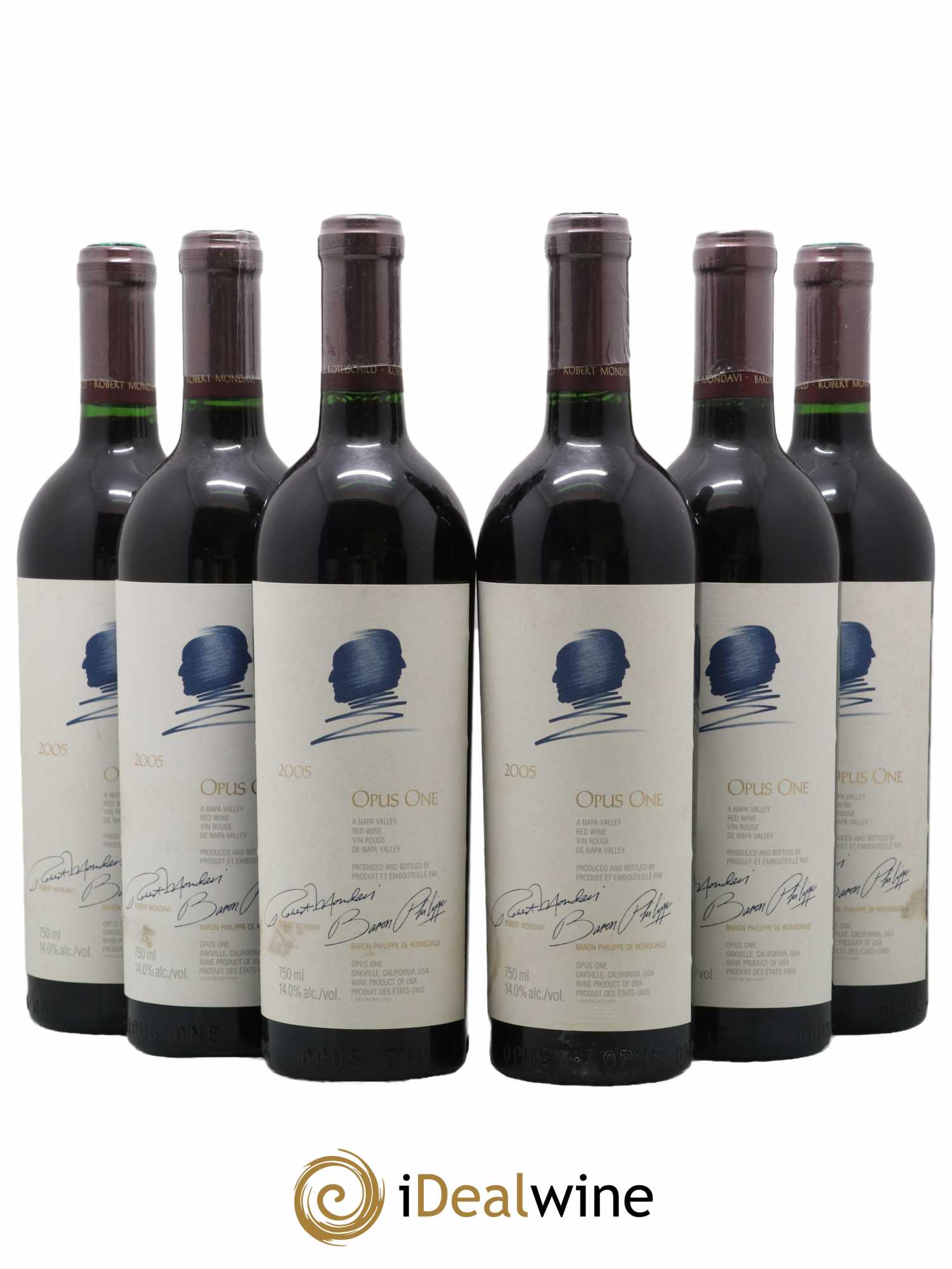 Napa Valley Opus One Robert Mondavi 2005 - Lot de 6 bouteilles - 0