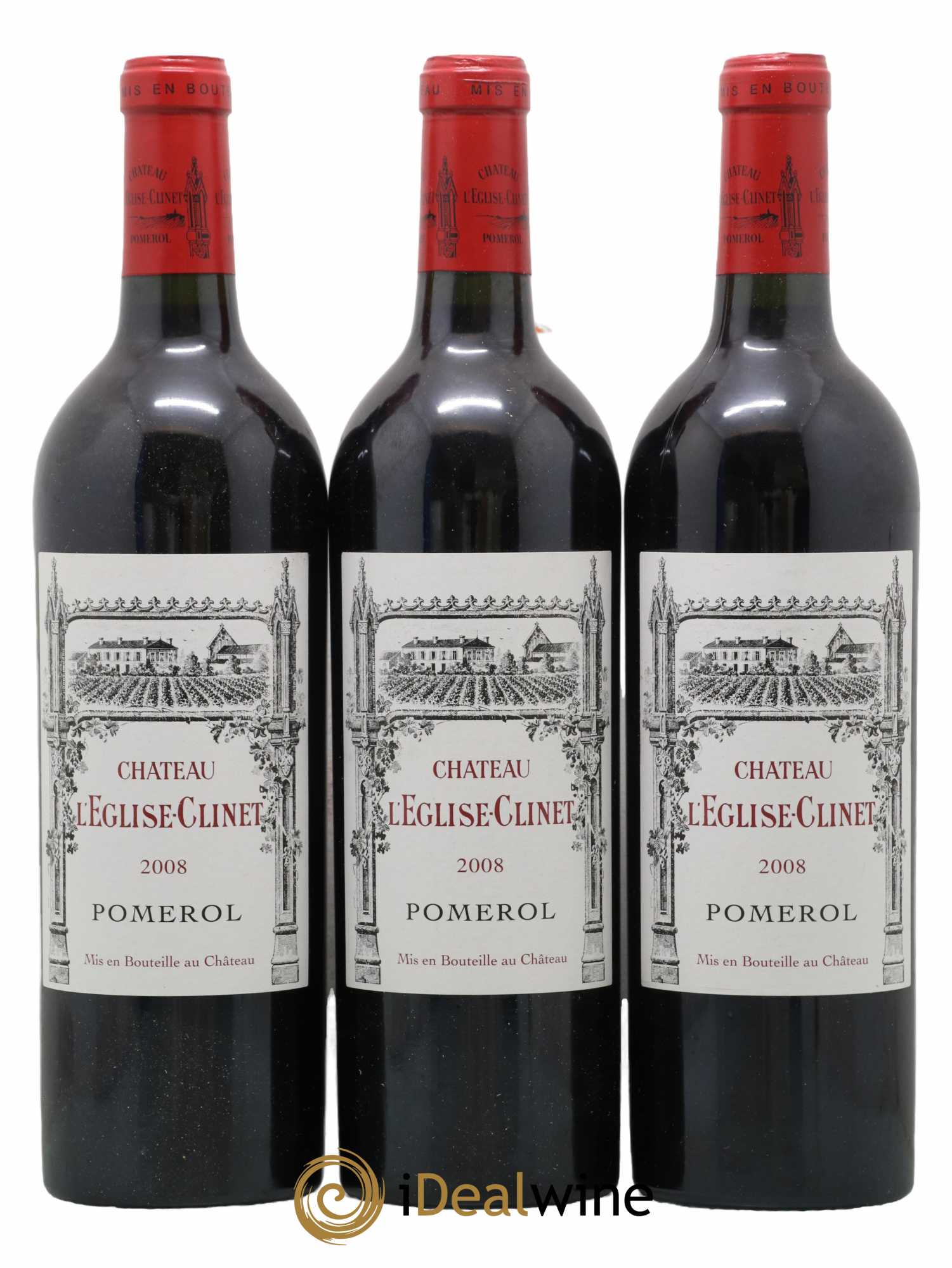 Château l' Église Clinet 2008 - Lot de 3 bouteilles - 0