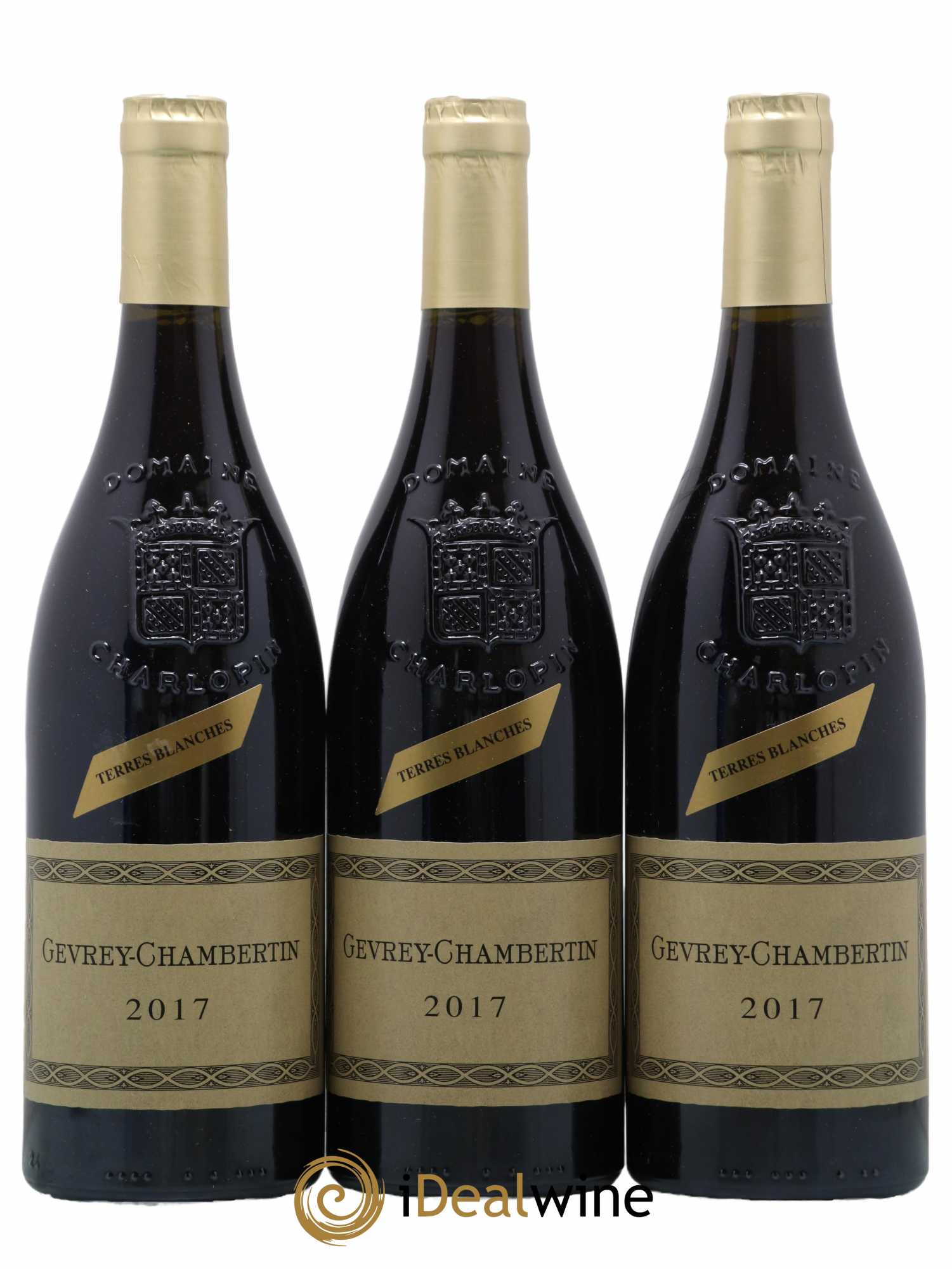 Gevrey-Chambertin Terres Blanches Philippe Charlopin 2017 - Lot de 3 bouteilles - 0