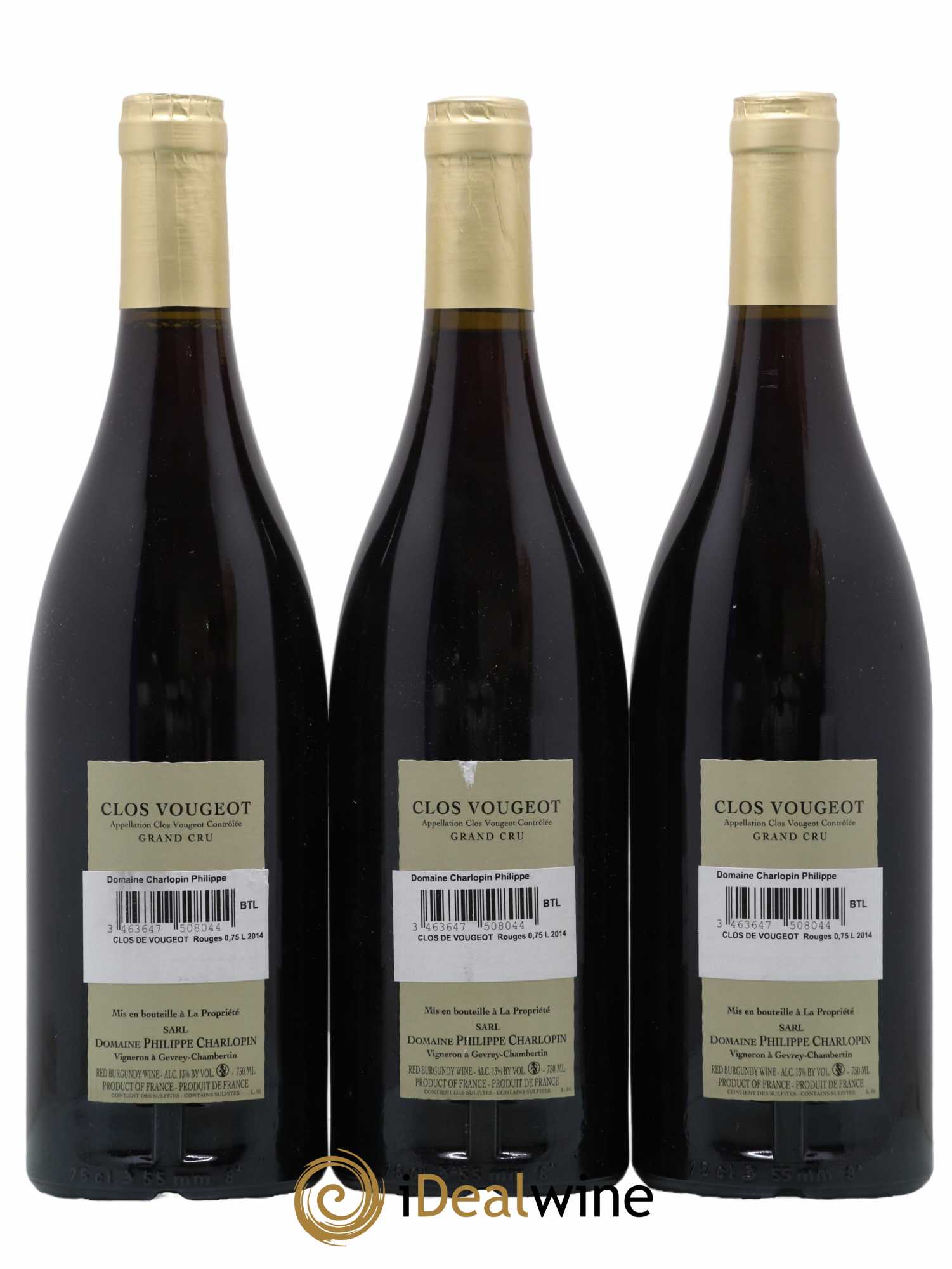 Clos de Vougeot Grand Cru Charlopin-Parizot 2014 - Lot de 3 bouteilles - 1