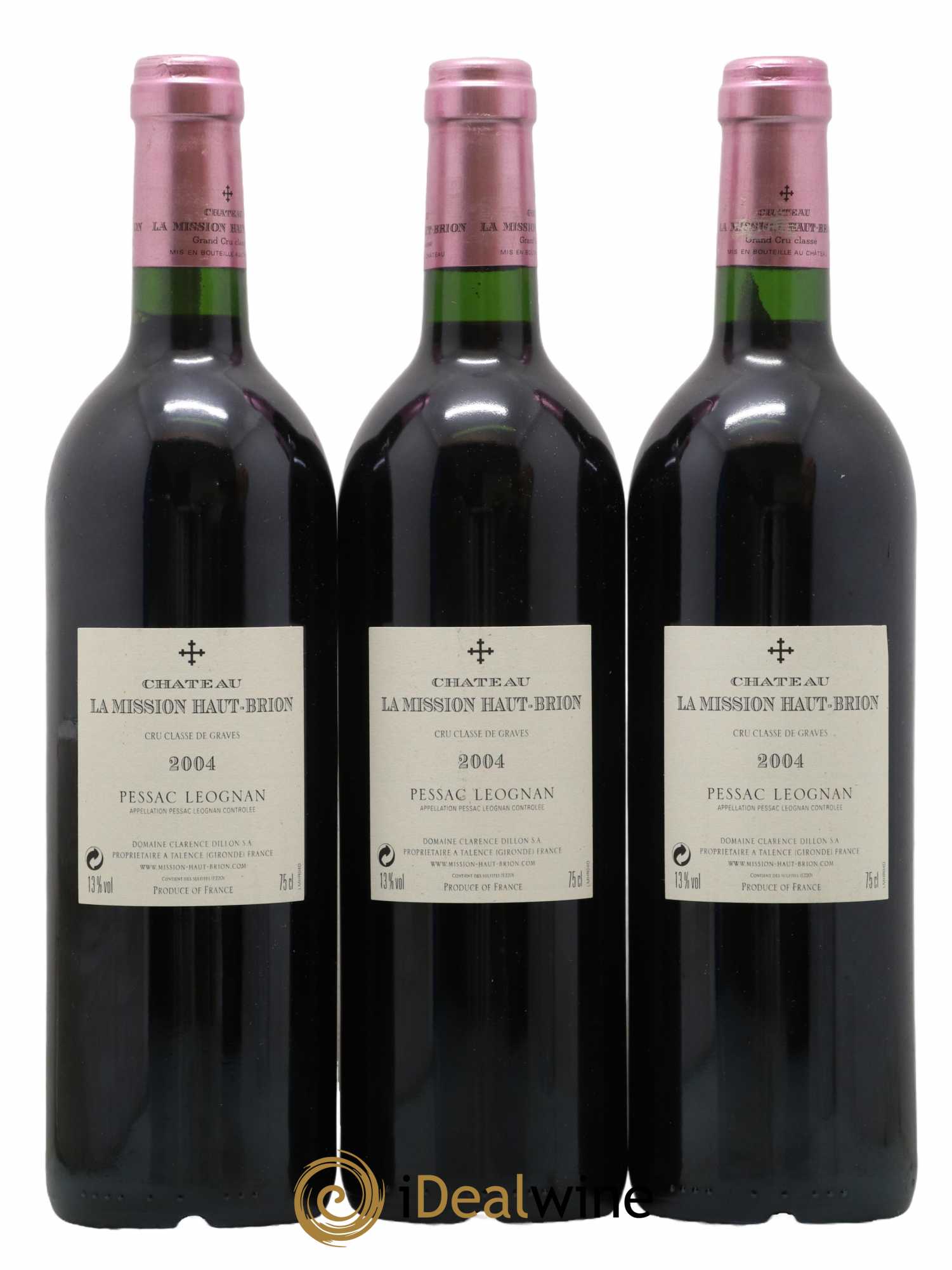 Château la Mission Haut-Brion Cru Classé de Graves 2004 - Lot de 3 bouteilles - 1