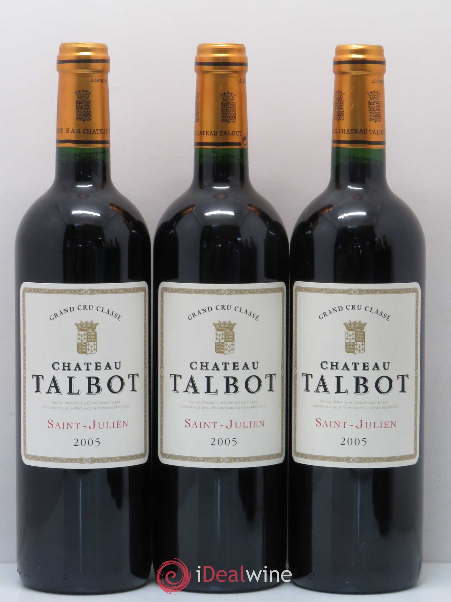 Château Talbot 4ème Grand Cru Classé 2005 - Lot de 6 bouteilles - 1