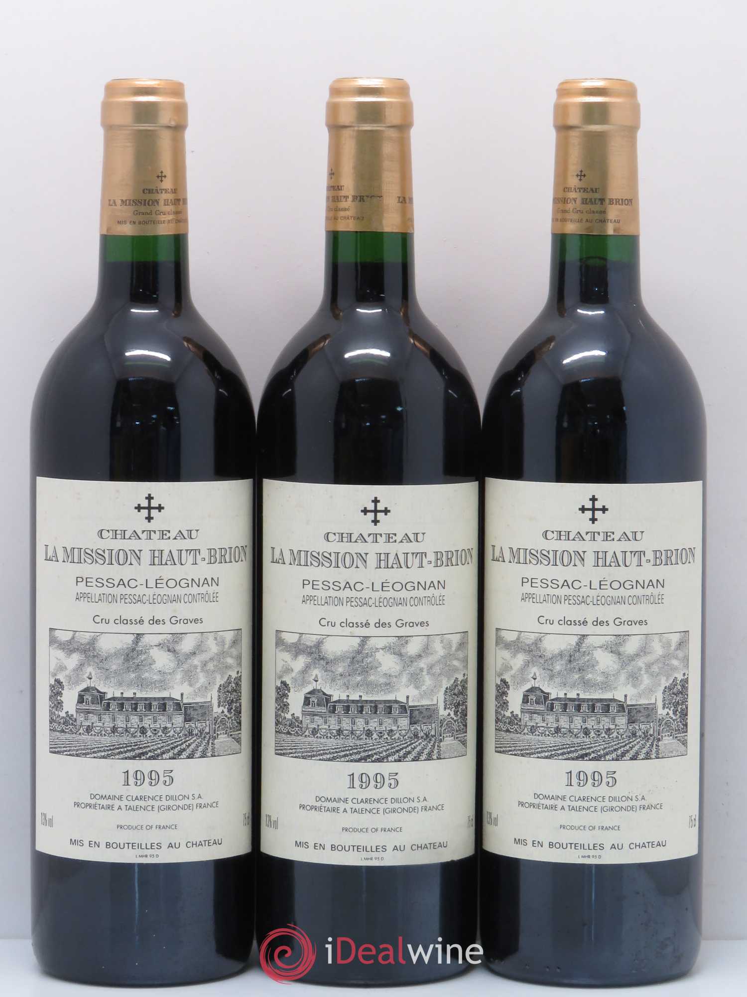 Château la Mission Haut-Brion Cru Classé de Graves 1995 - Lot de 12 bouteilles - 2