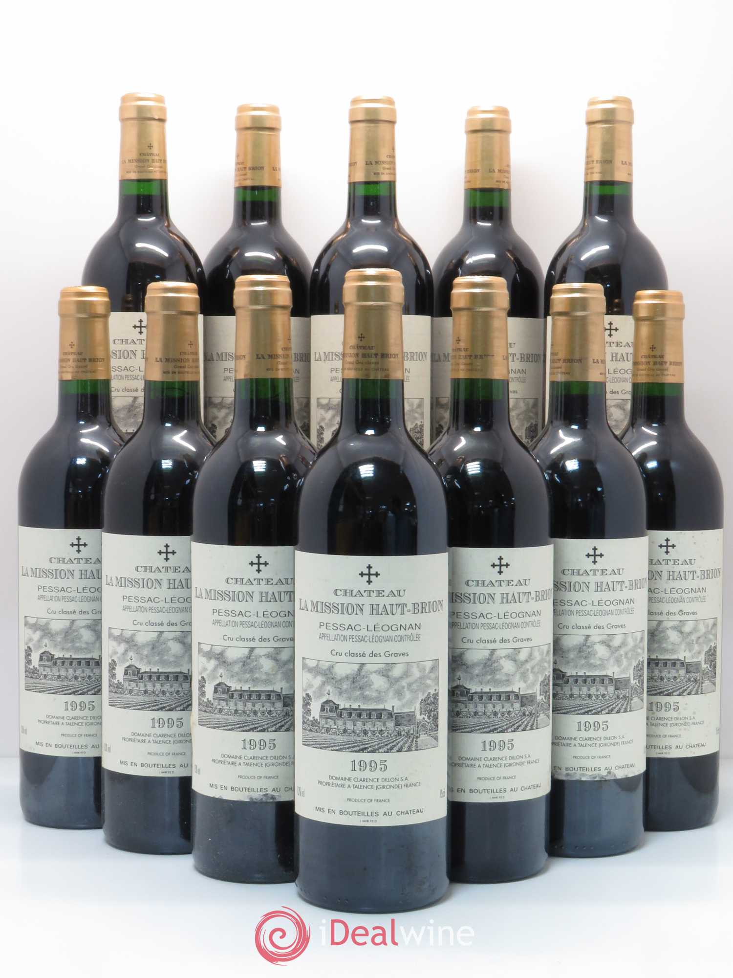Château la Mission Haut-Brion Cru Classé de Graves 1995 - Lot de 12 bouteilles - 0
