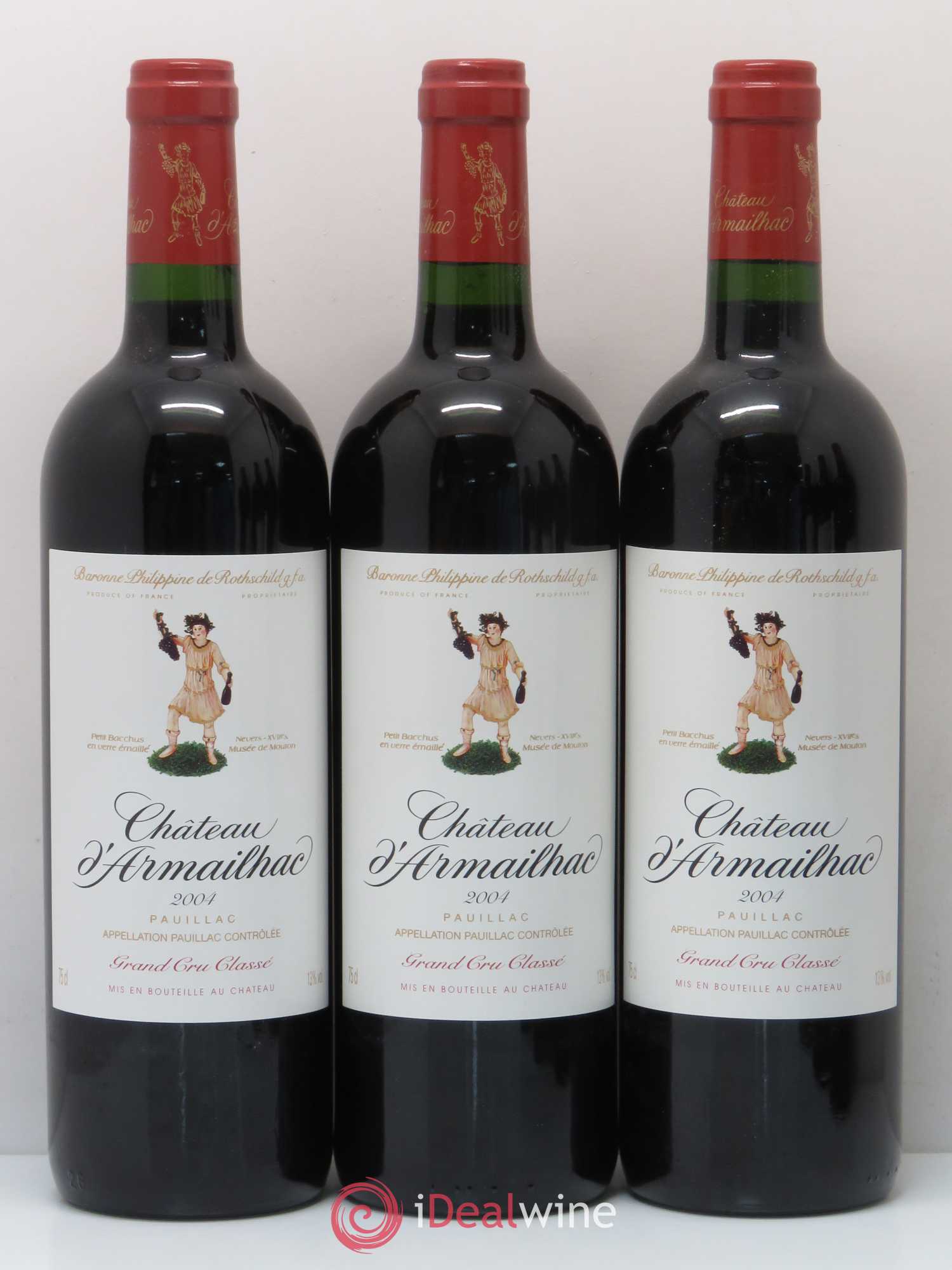 Château d' Armailhac - Mouton Baron(ne) Philippe 5ème Grand Cru Classé 2004 - Lot de 6 bouteilles - 1