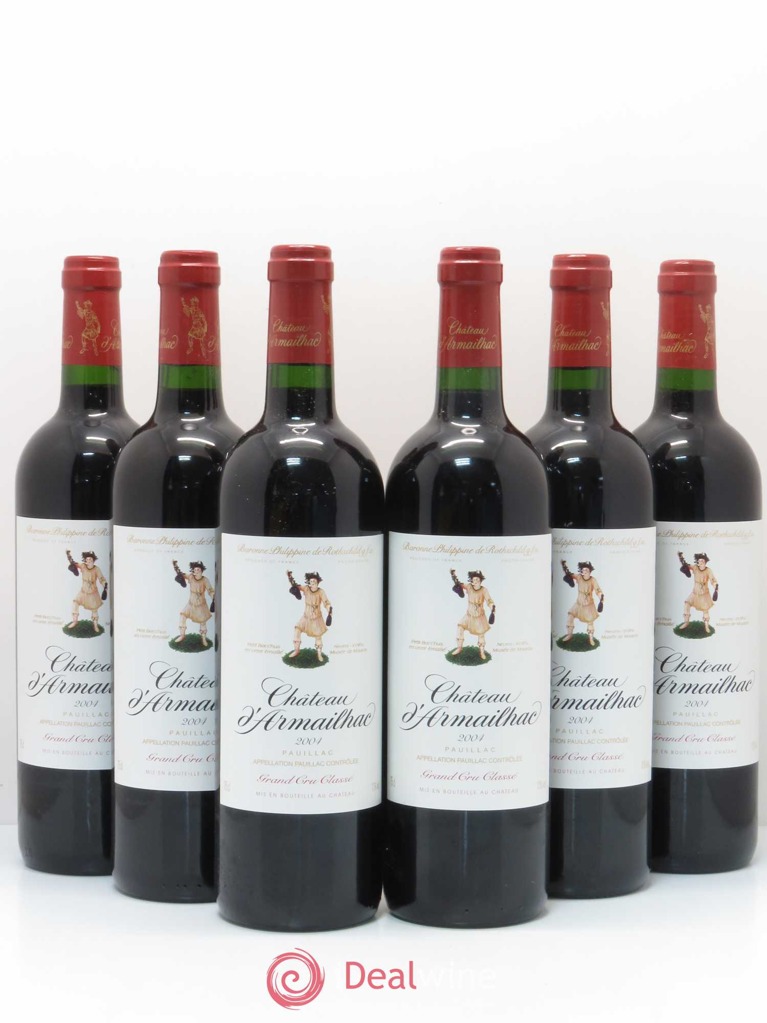 Château d' Armailhac - Mouton Baron(ne) Philippe 5ème Grand Cru Classé 2004 - Lot de 6 bouteilles - 0