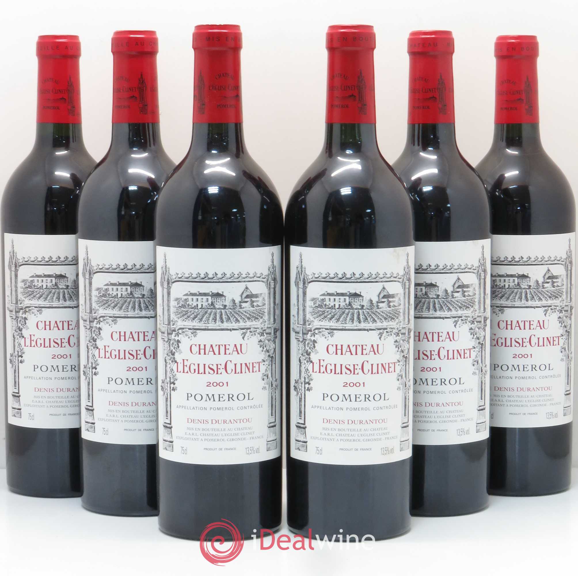 Château l' Église Clinet 2001 - Lot de 6 bouteilles - 0