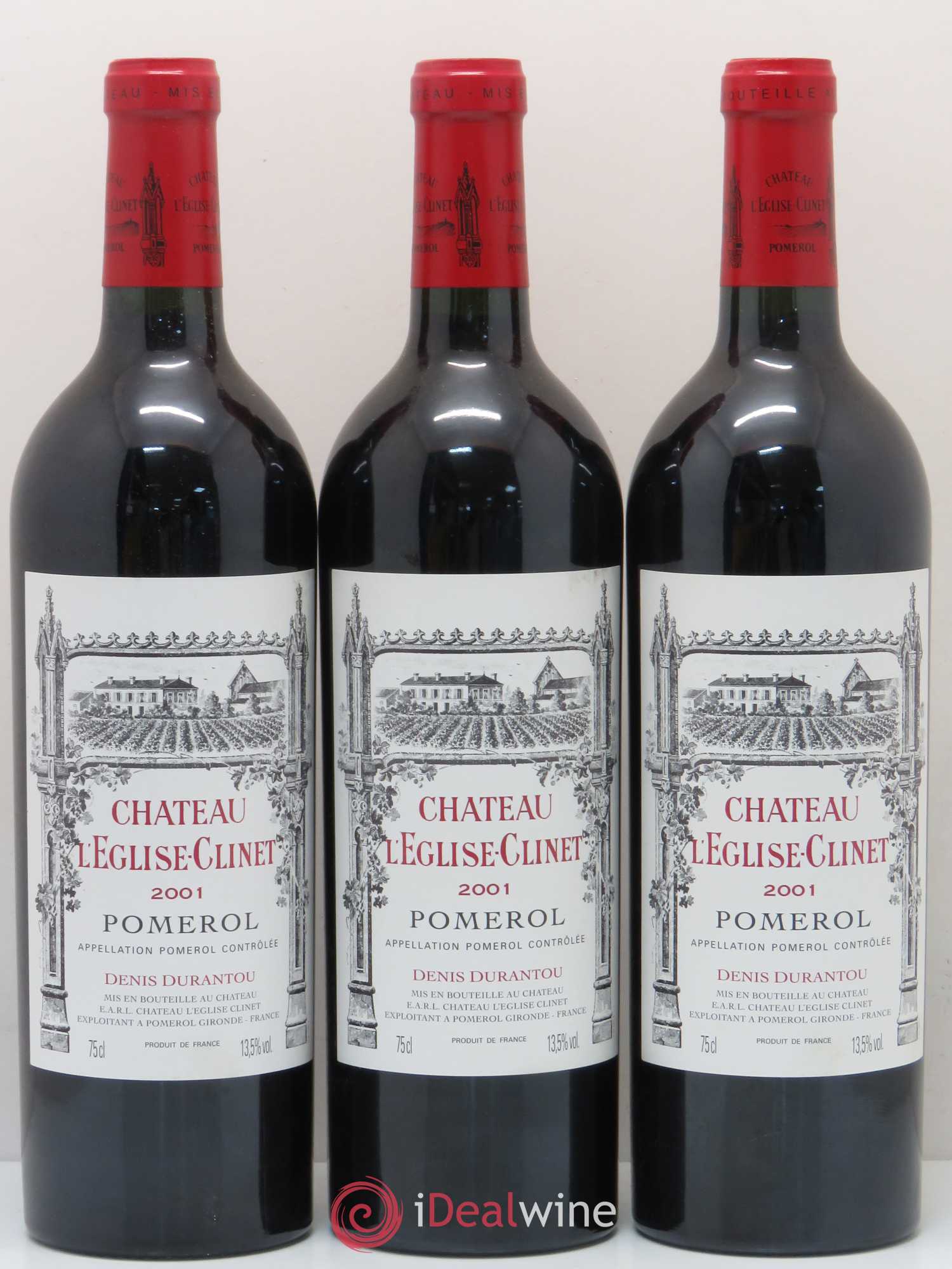 Château l' Église Clinet 2001 - Lot de 3 bouteilles - 0