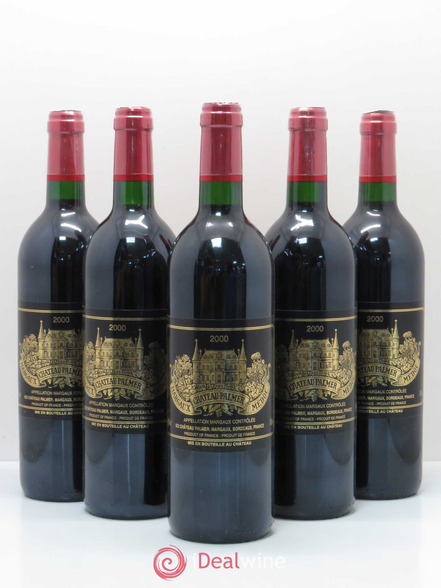 Château Palmer 3ème Grand Cru Classé 2000 - Lot de 5 bouteilles - 0