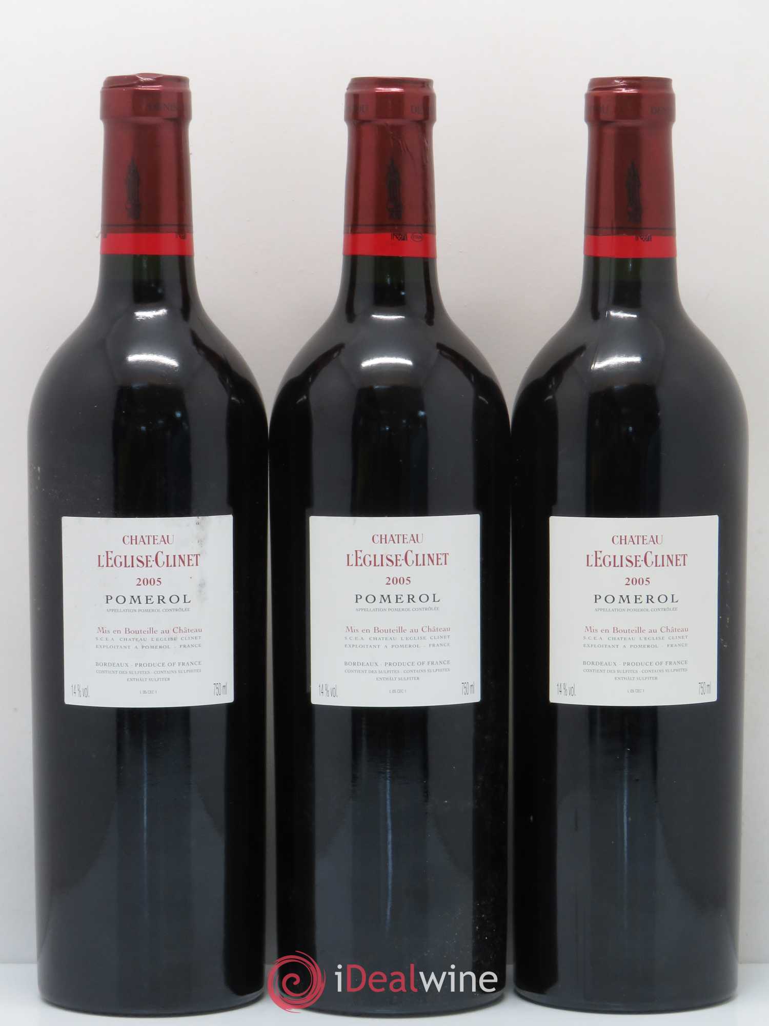 Château l' Église Clinet 2005 - Lot de 12 bouteilles - 6