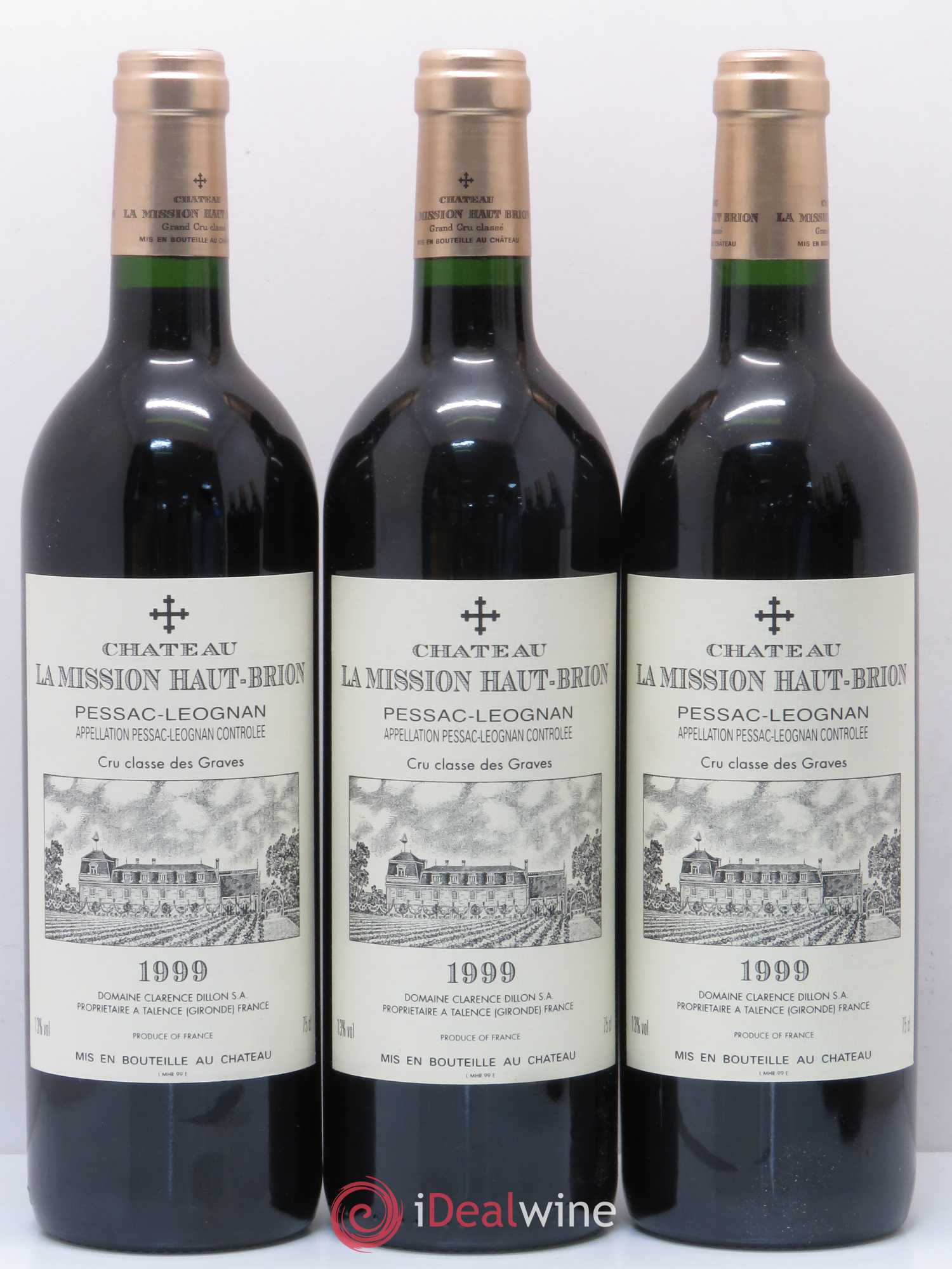 Château la Mission Haut-Brion Cru Classé de Graves 1999 - Lot de 6 bouteilles - 1